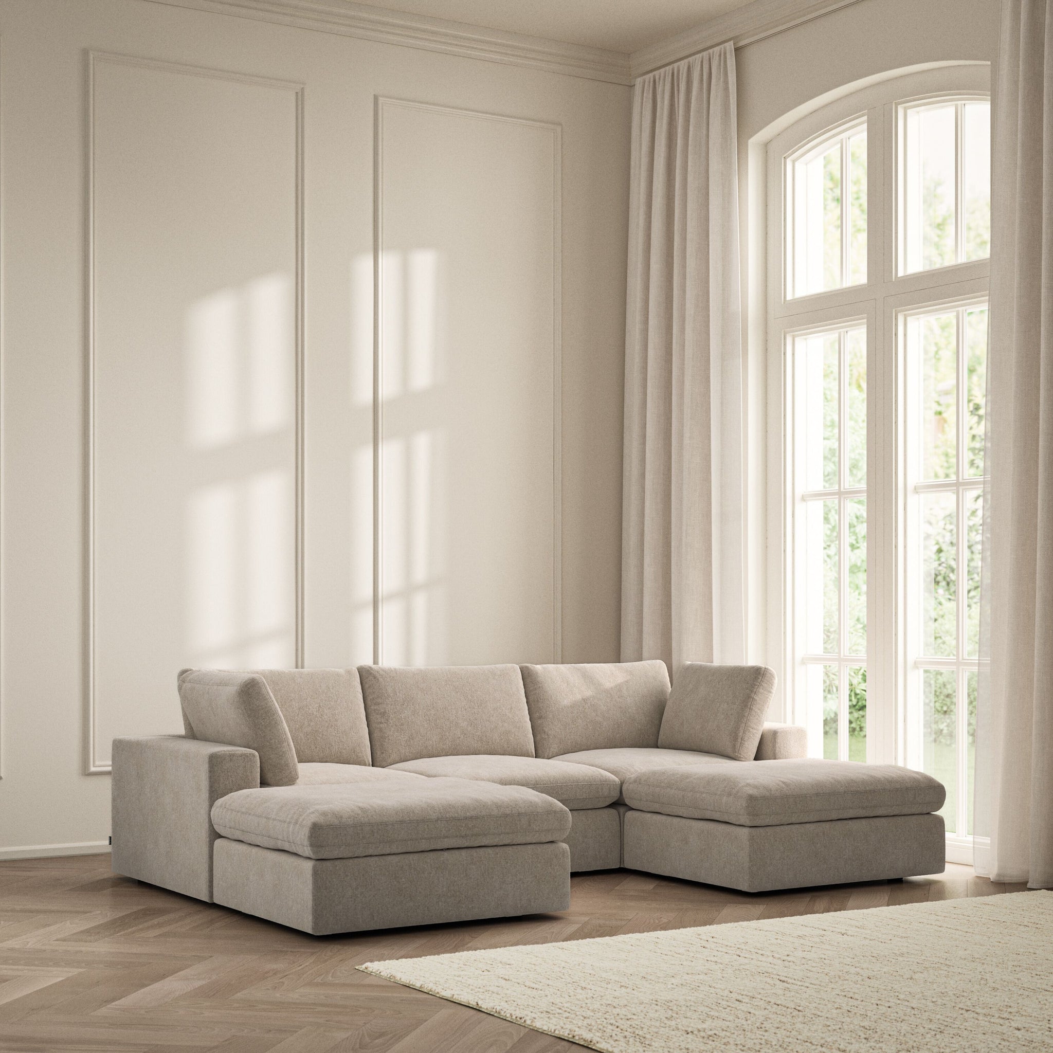 Cloud U-Shape Footstool End  - Symphony