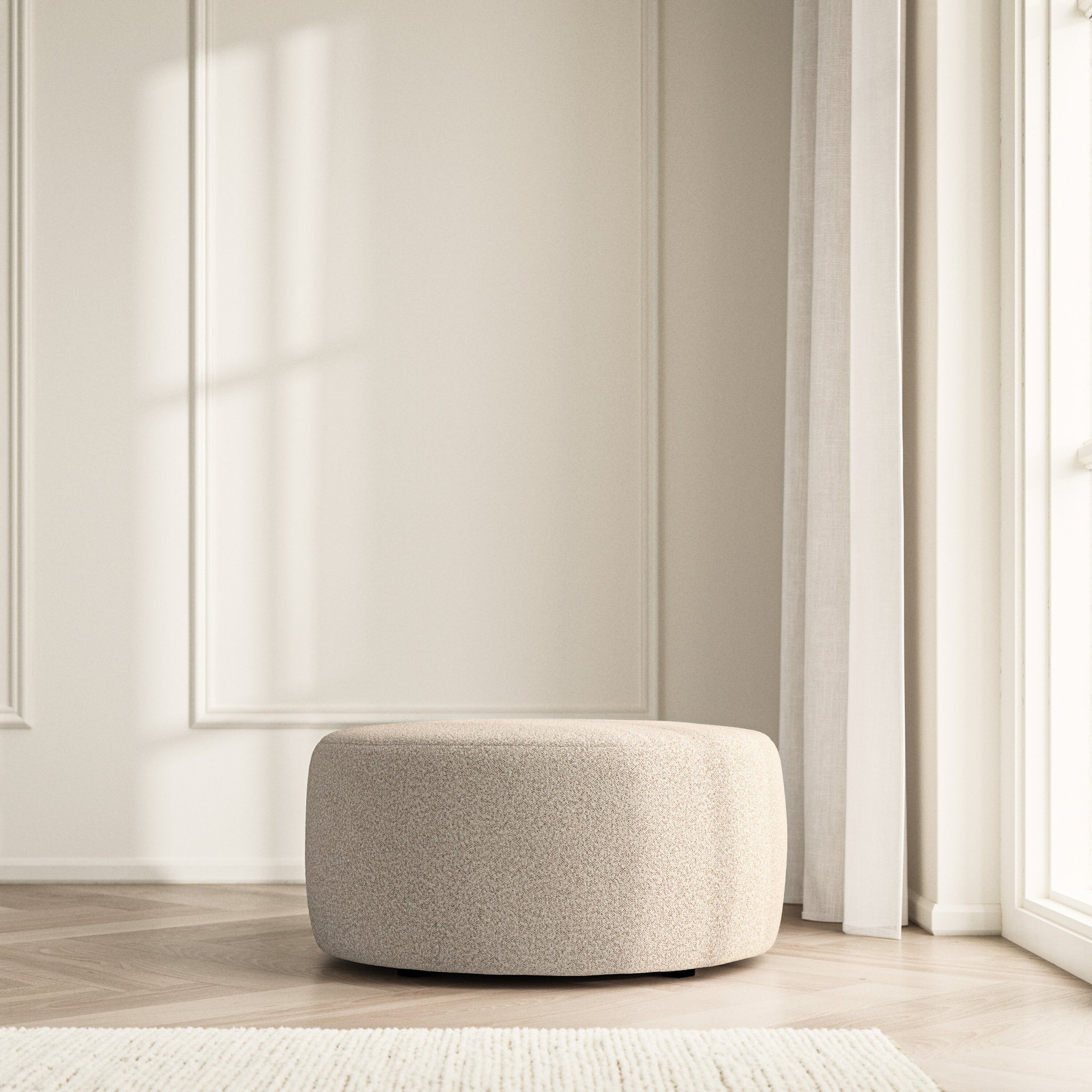 Luna Footstool - Bouclé