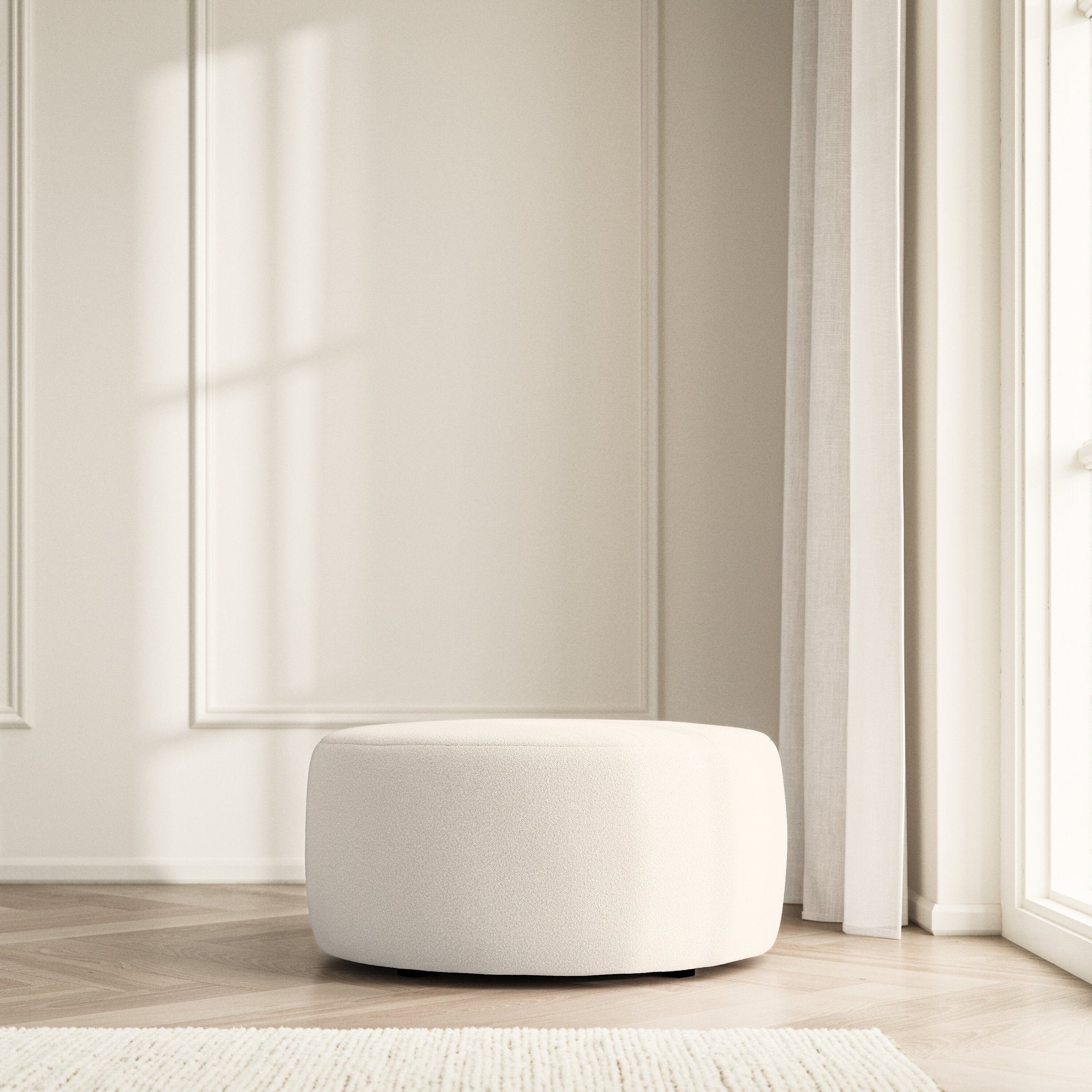 Luna Footstool - Bouclé
