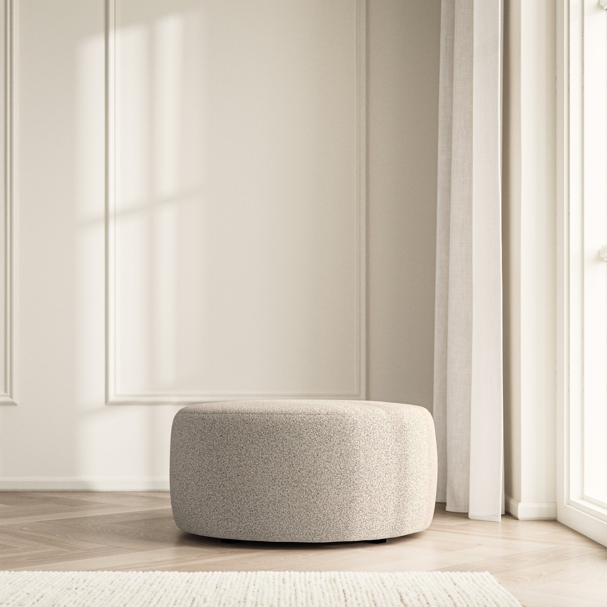 Luna Footstool - Bouclé