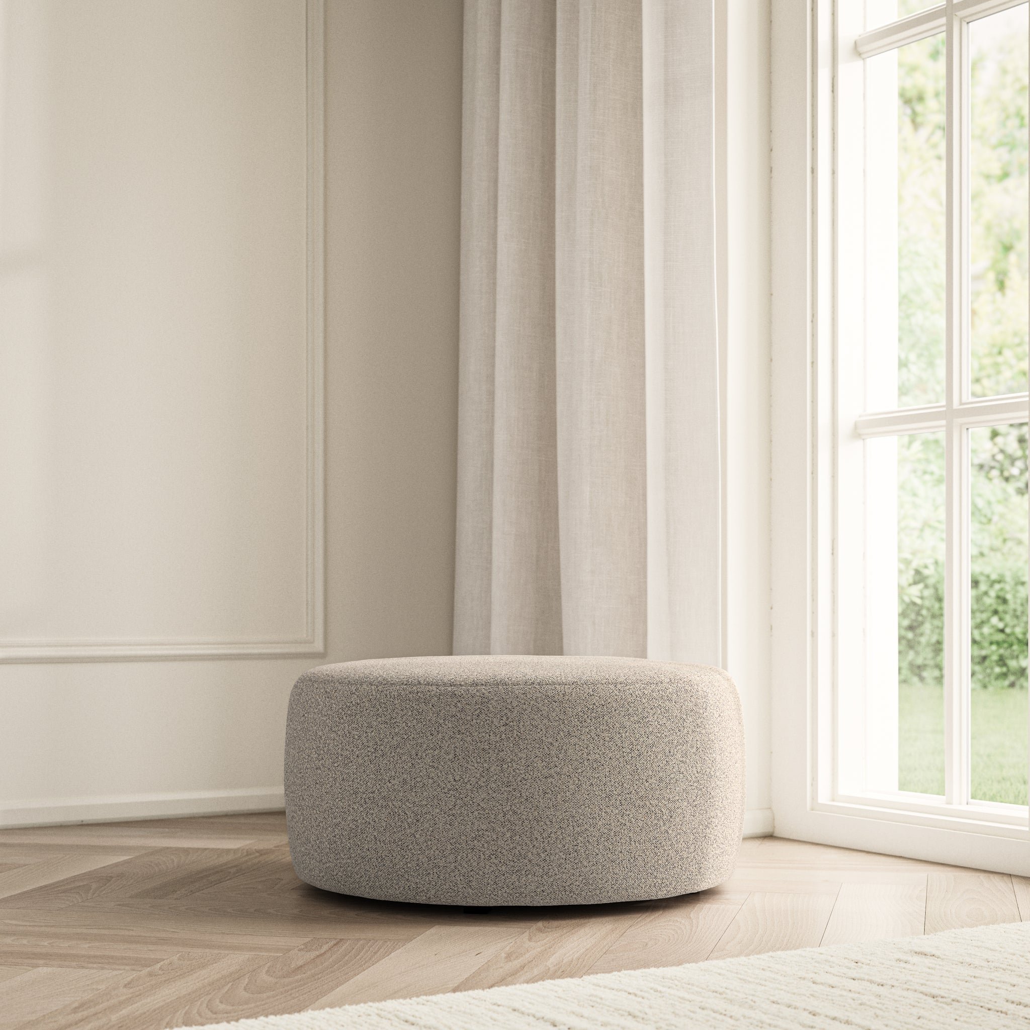 Luna Footstool - Bouclé