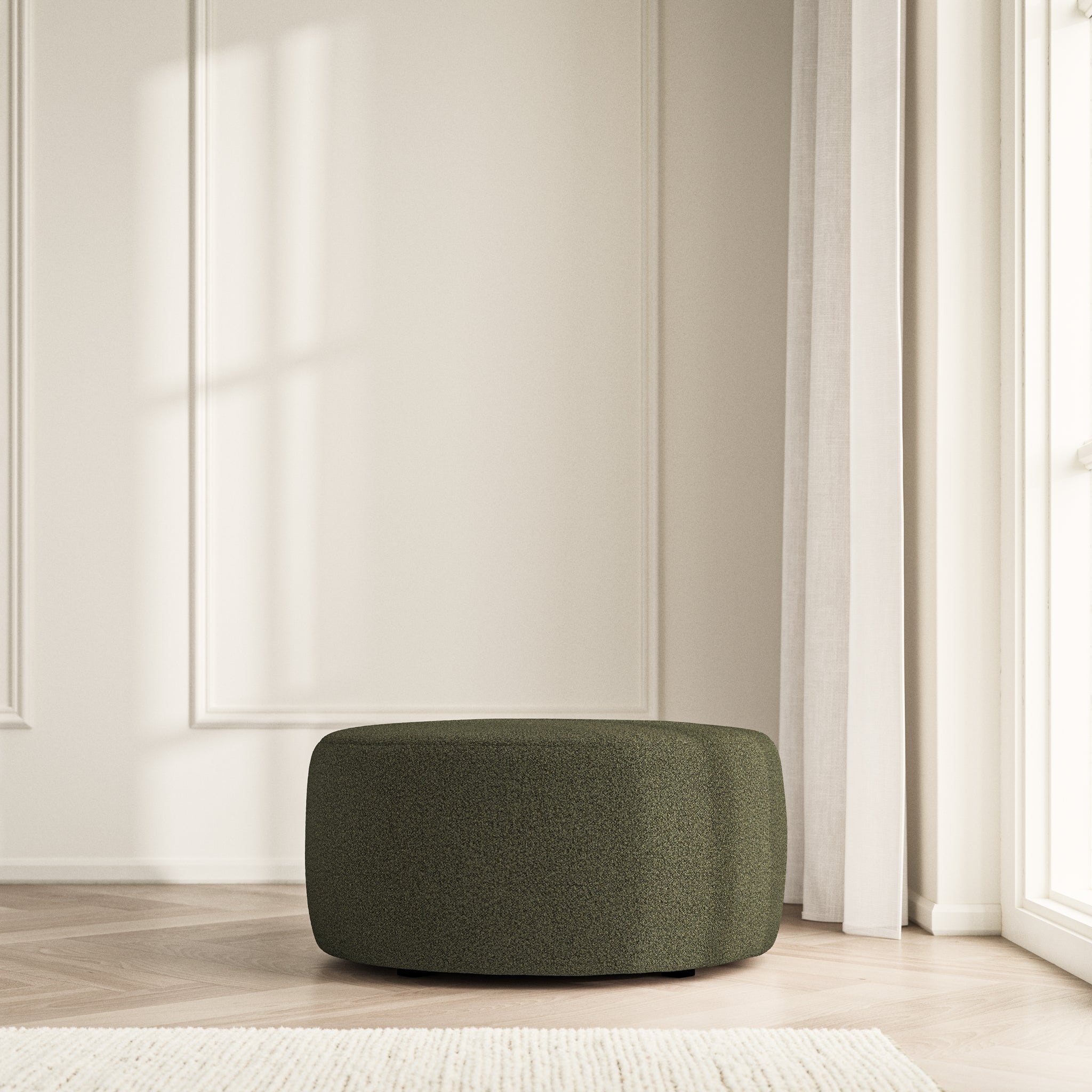 Luna Footstool - Bouclé