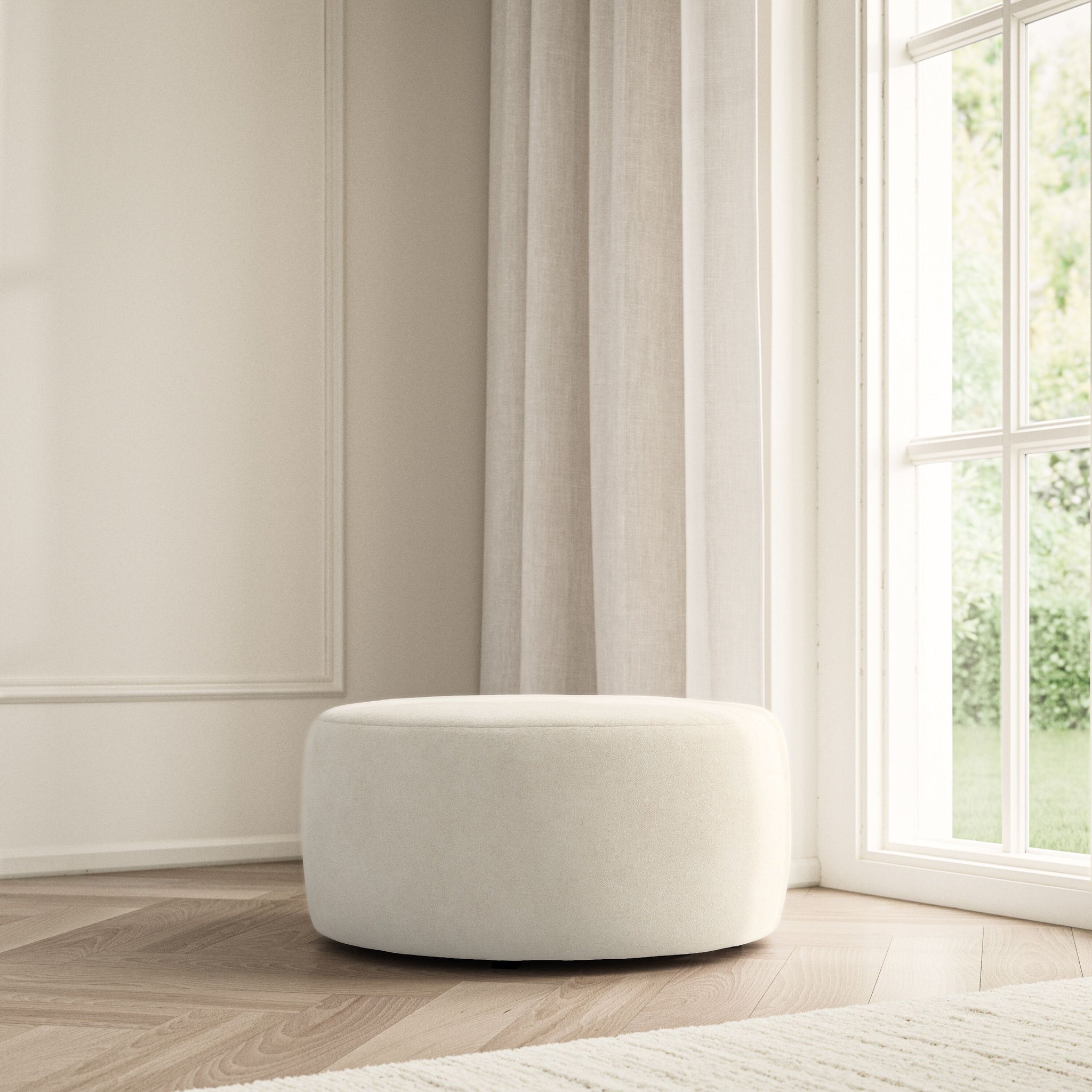 Luna Footstool - Soft Bouclé