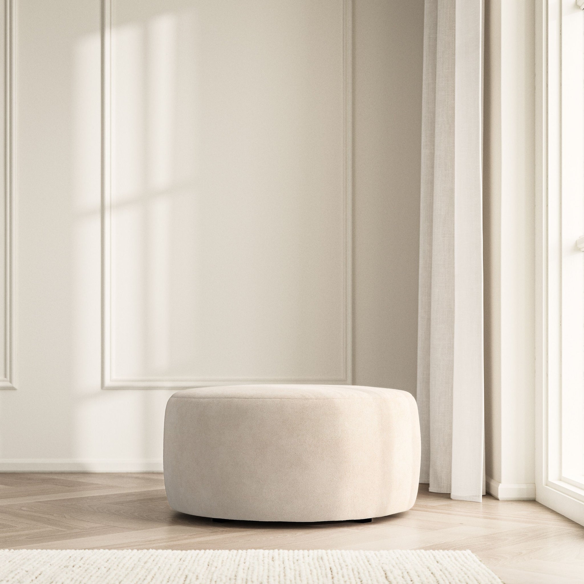 Luna Footstool - Soft Bouclé