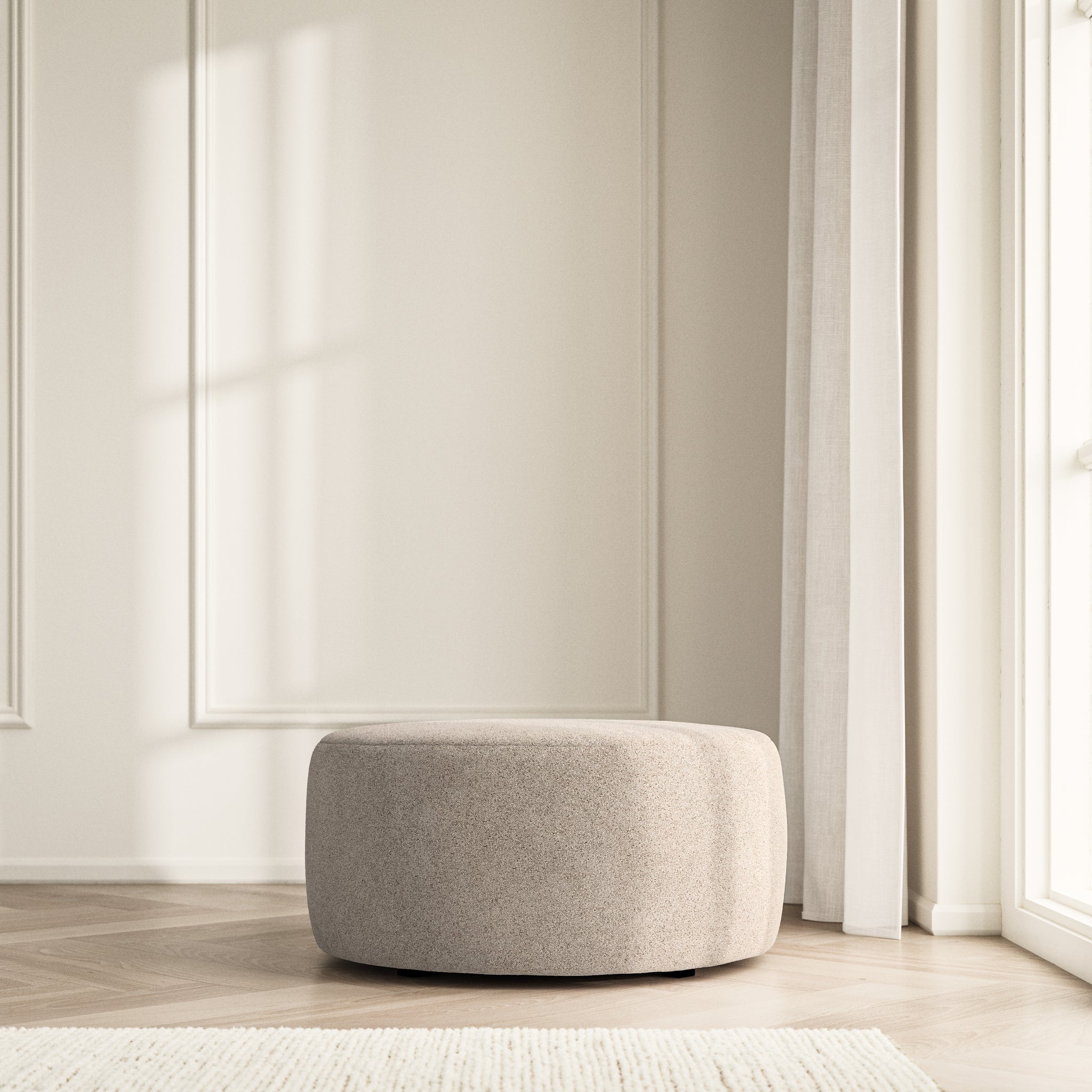 Luna Footstool - Soft Bouclé
