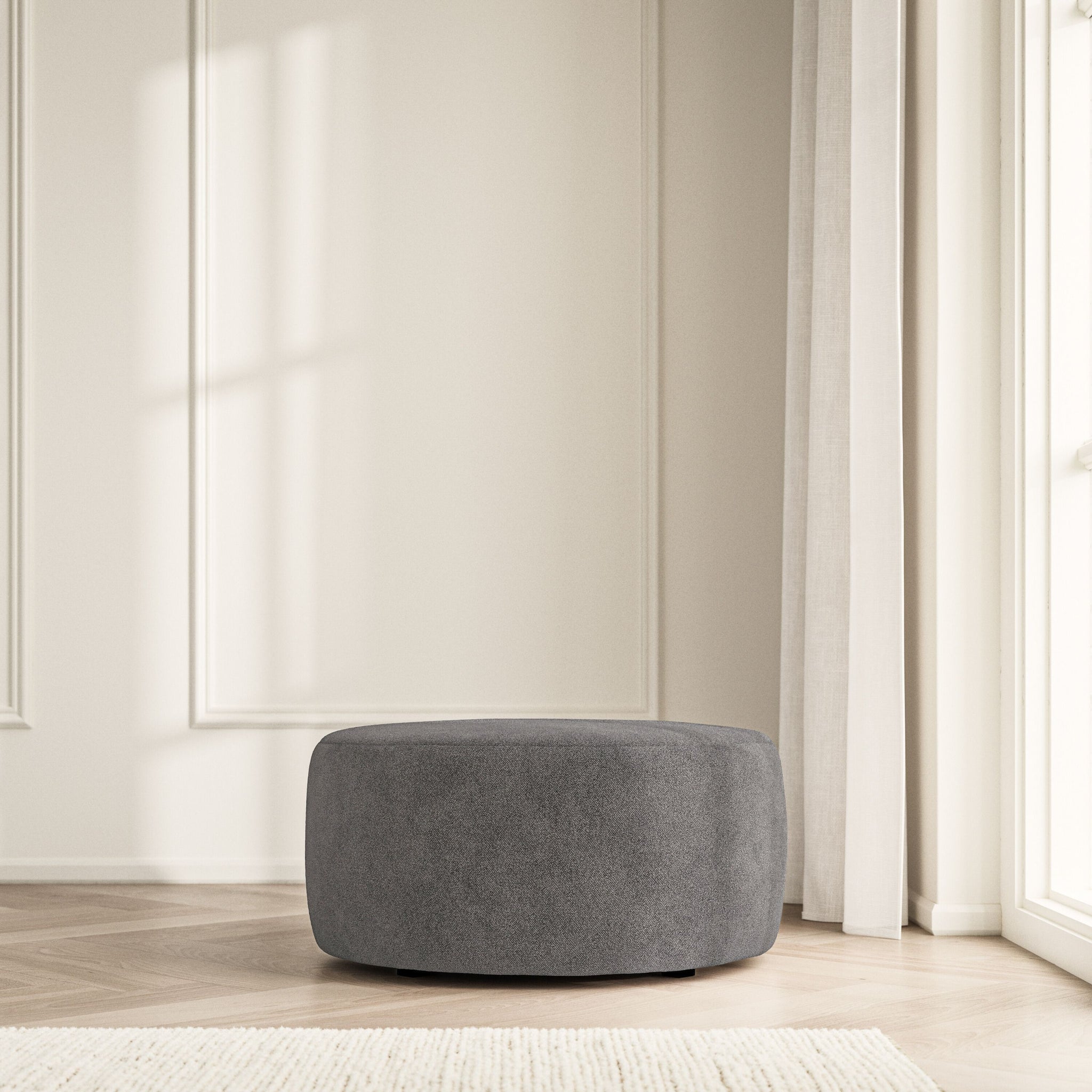 Luna Footstool - Soft Bouclé
