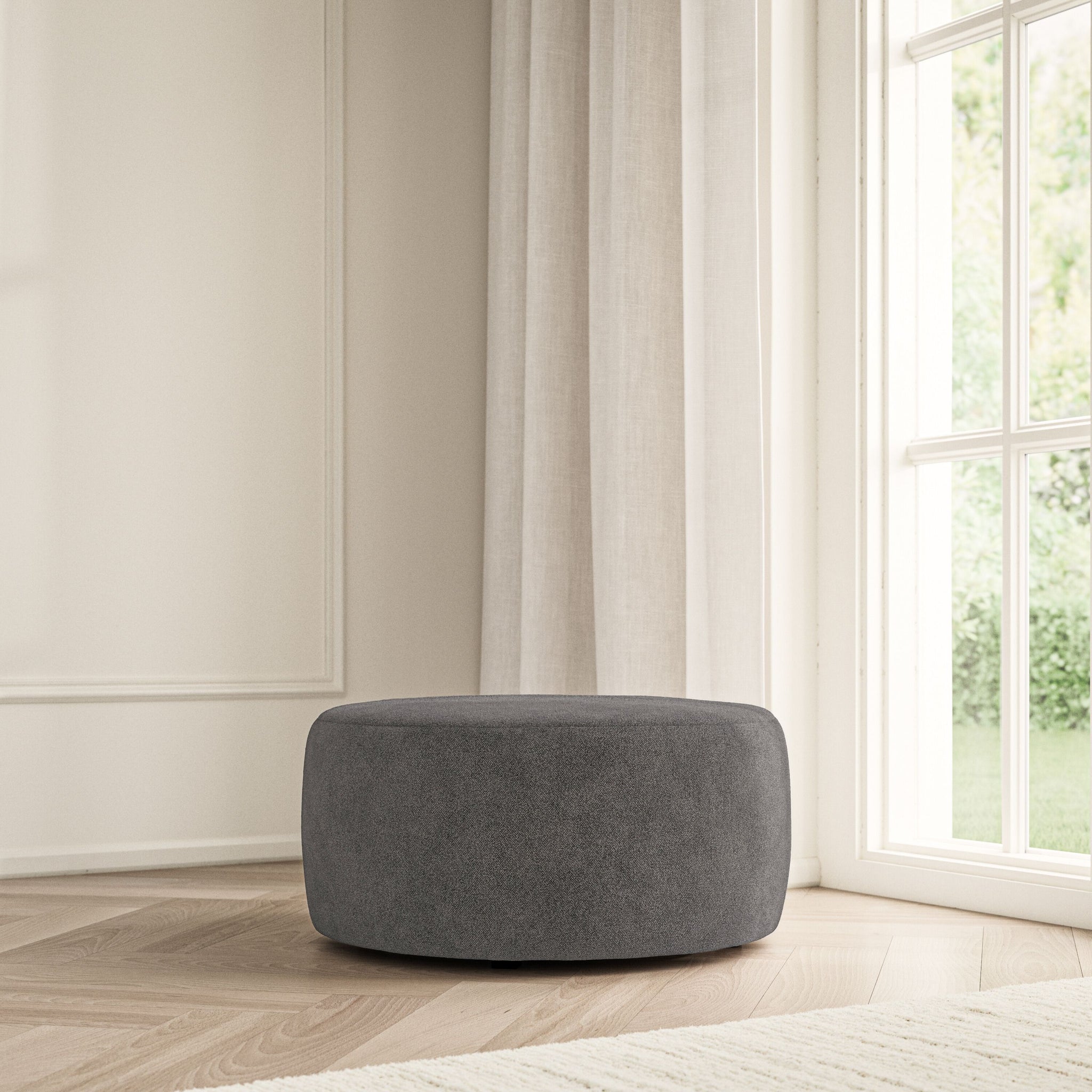 Luna Footstool - Soft Bouclé