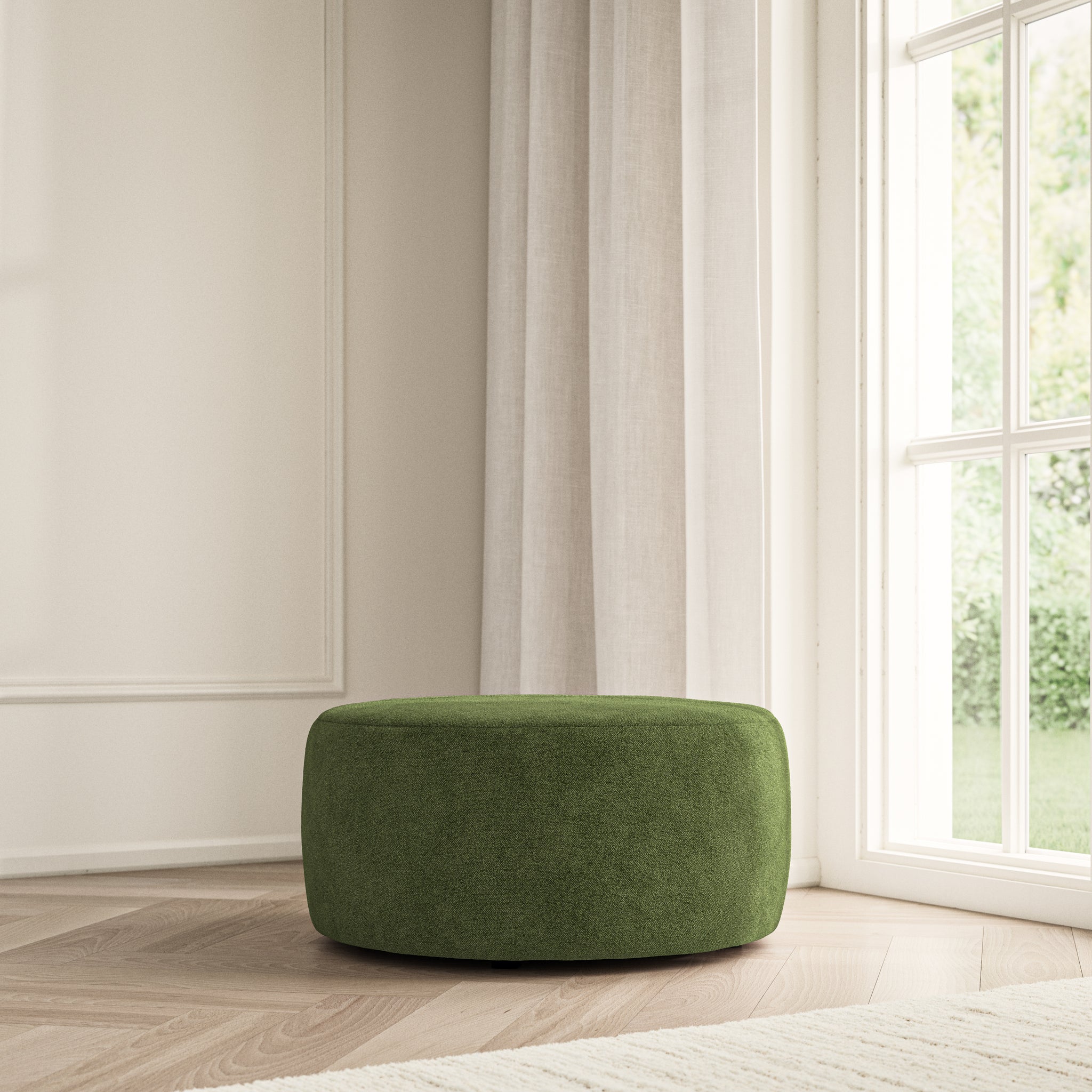 Luna Footstool - Soft Bouclé