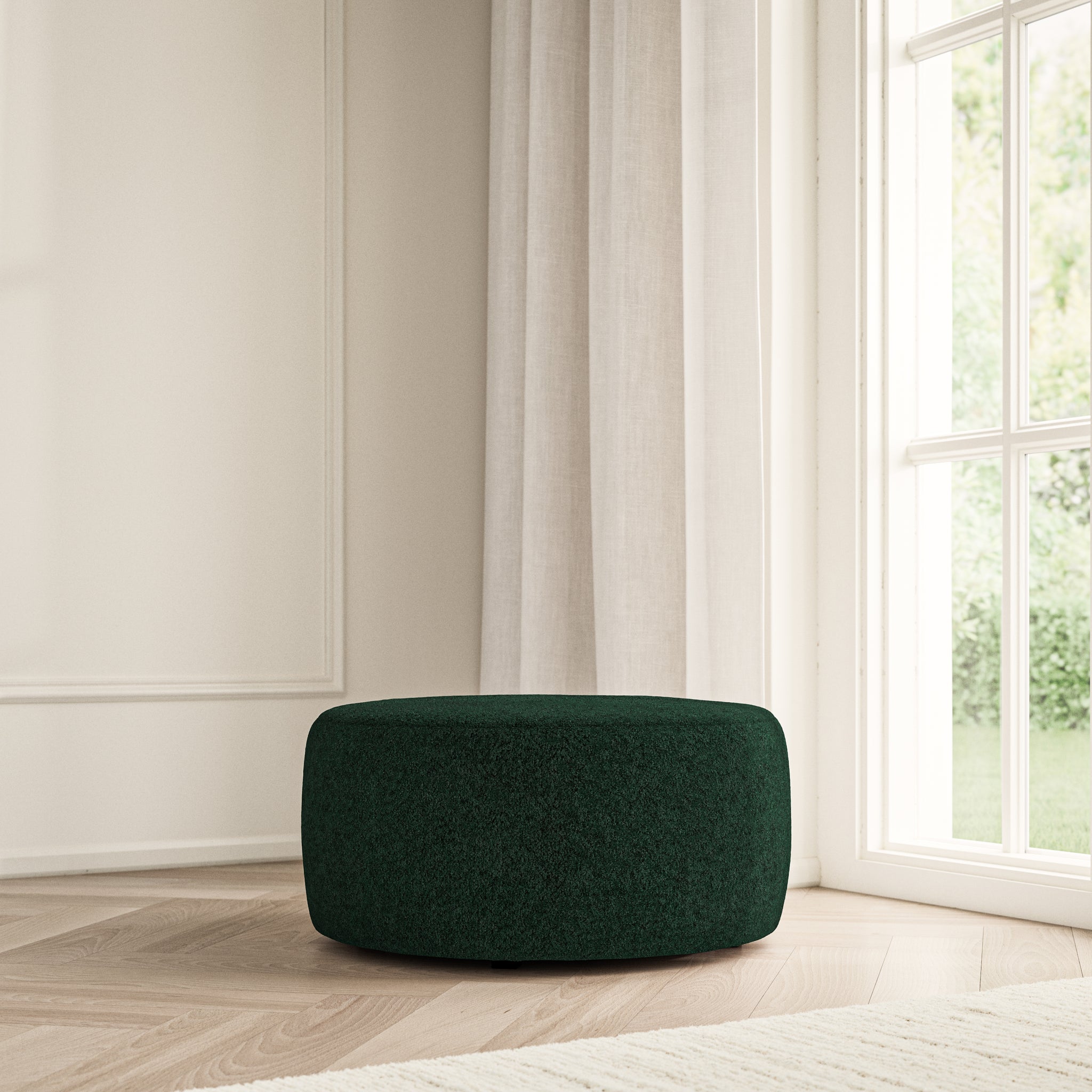 Luna Footstool - Soft Teddy