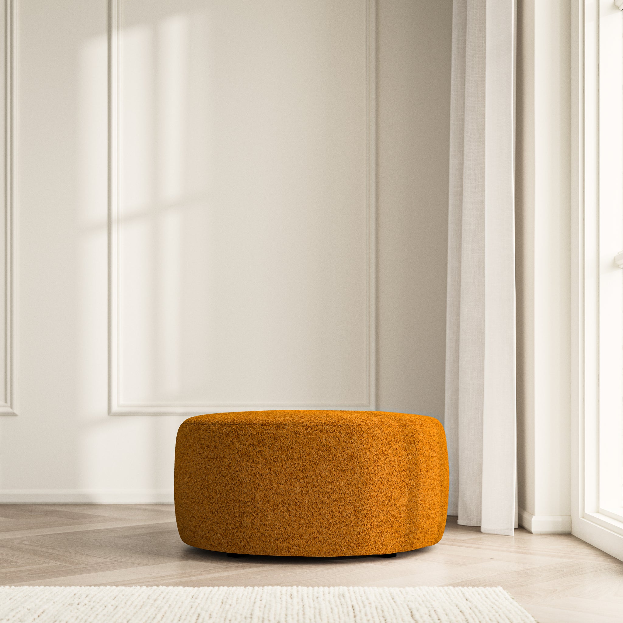 Luna Footstool - Soft Teddy