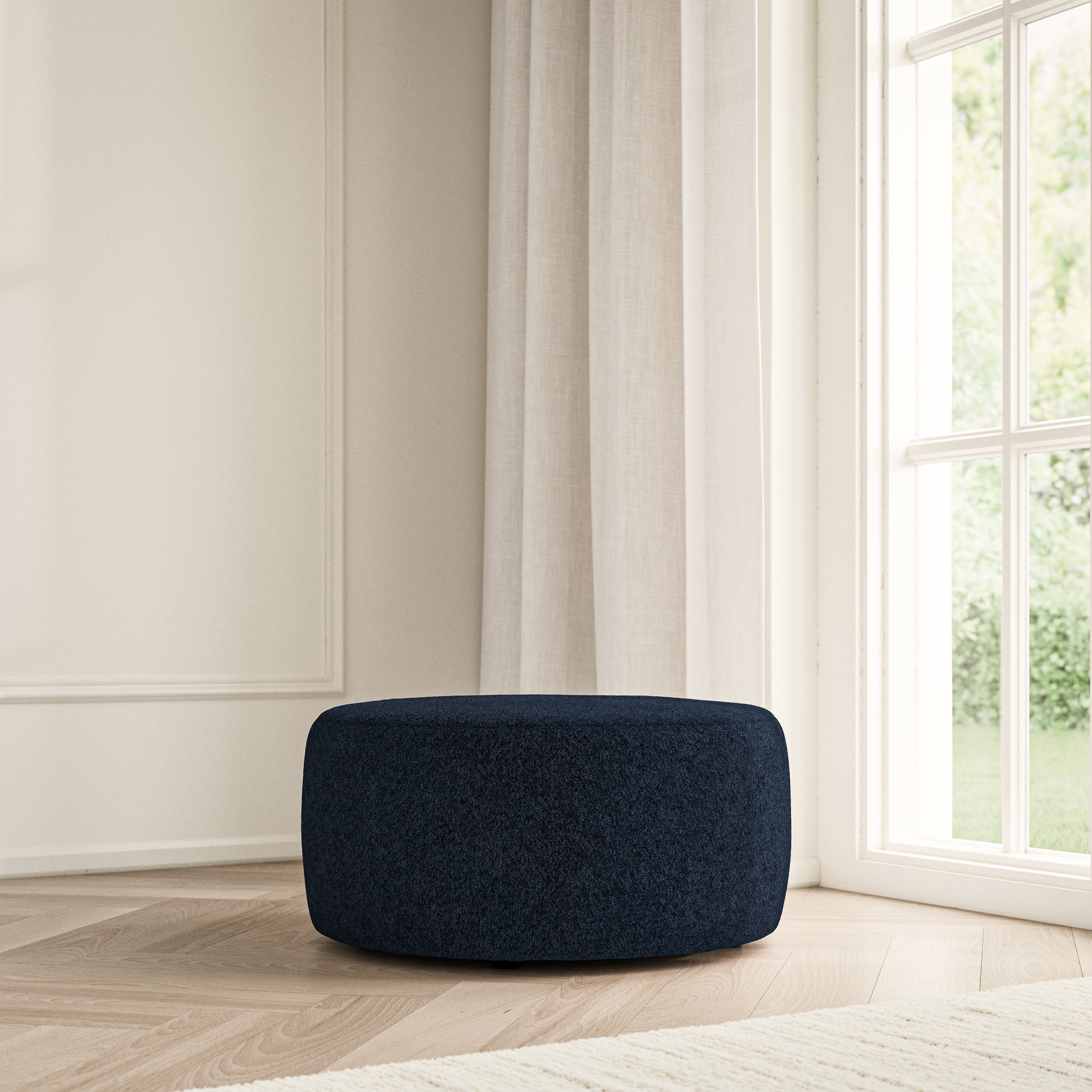 Luna Footstool - Soft Teddy