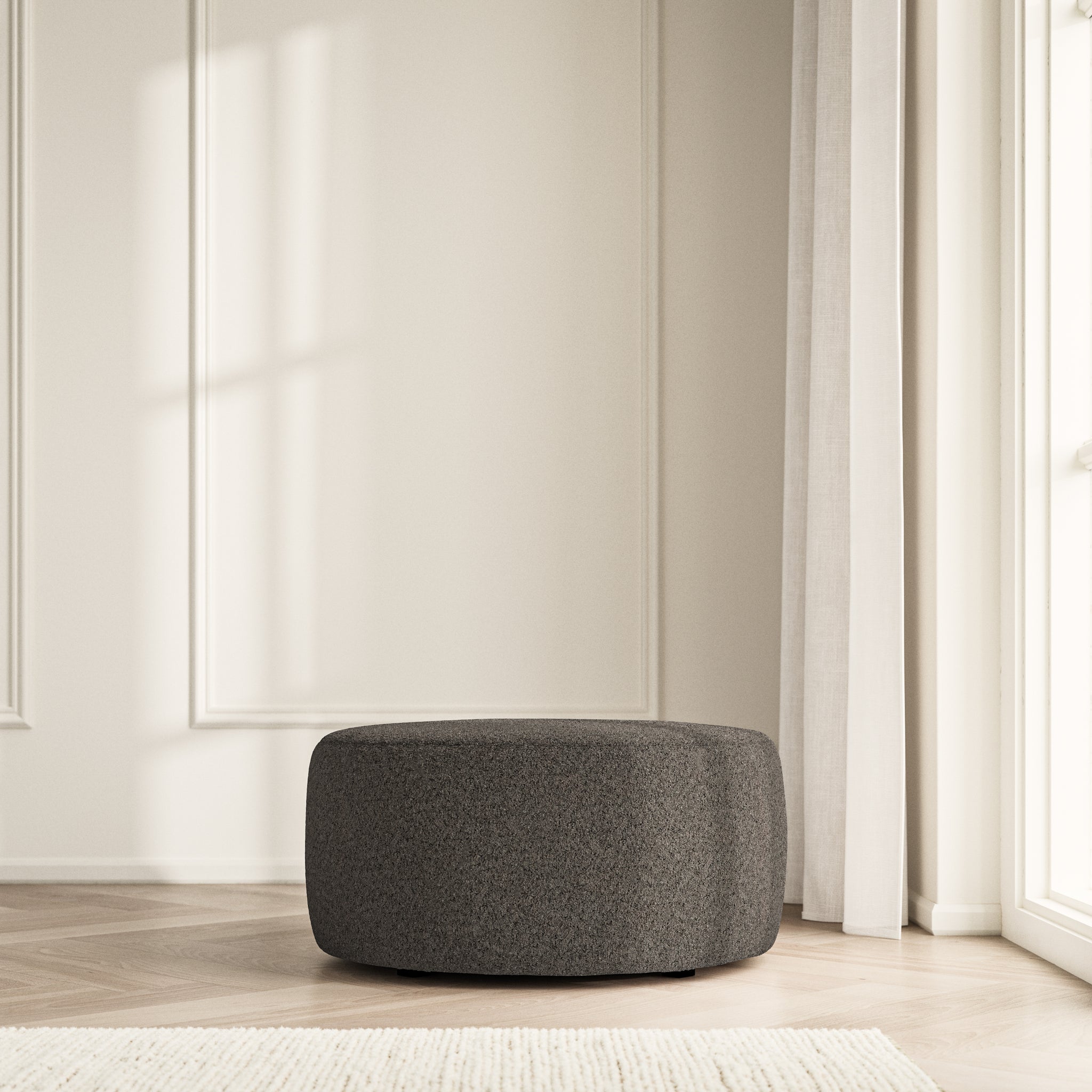 Luna Footstool - Soft Teddy
