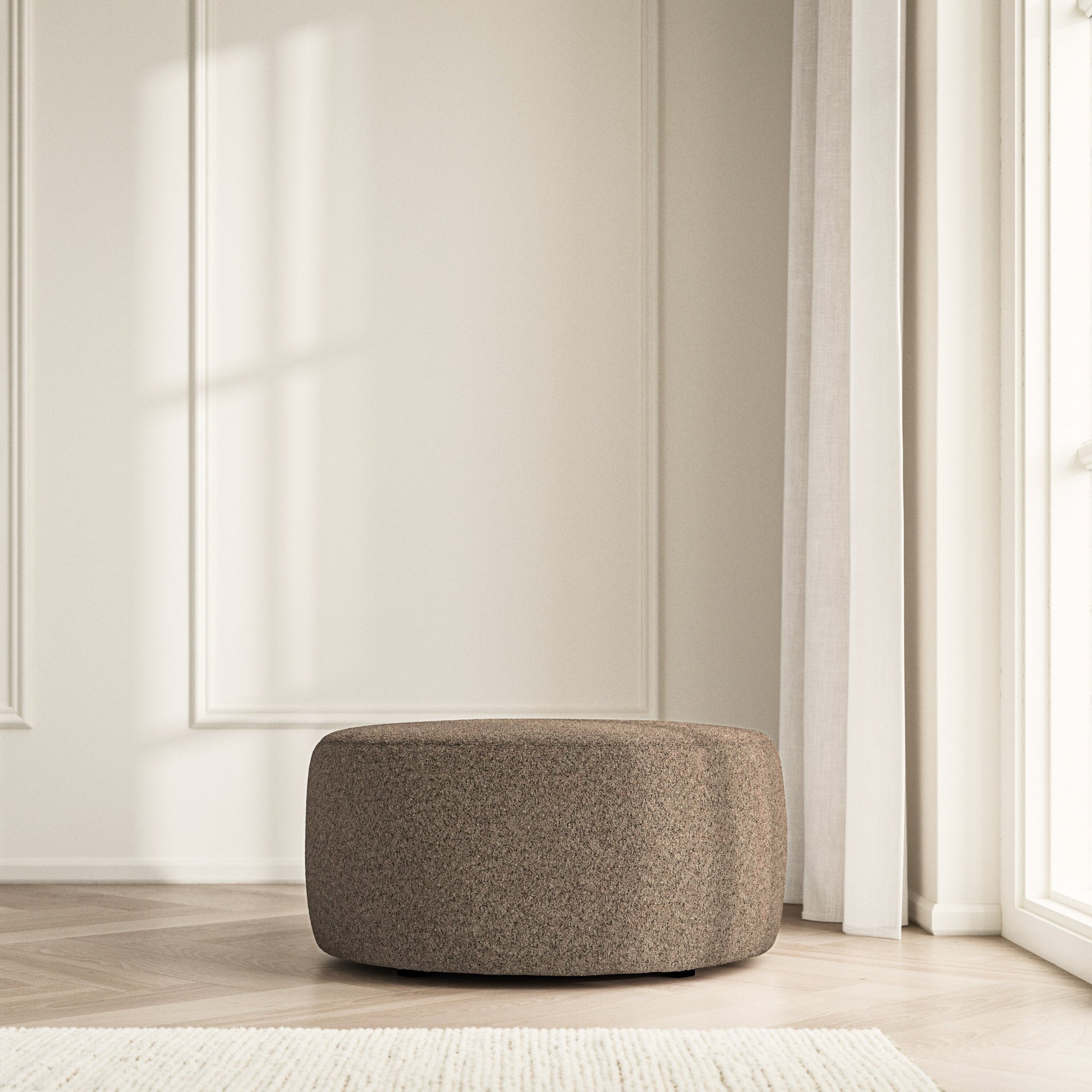Luna Footstool - Soft Teddy