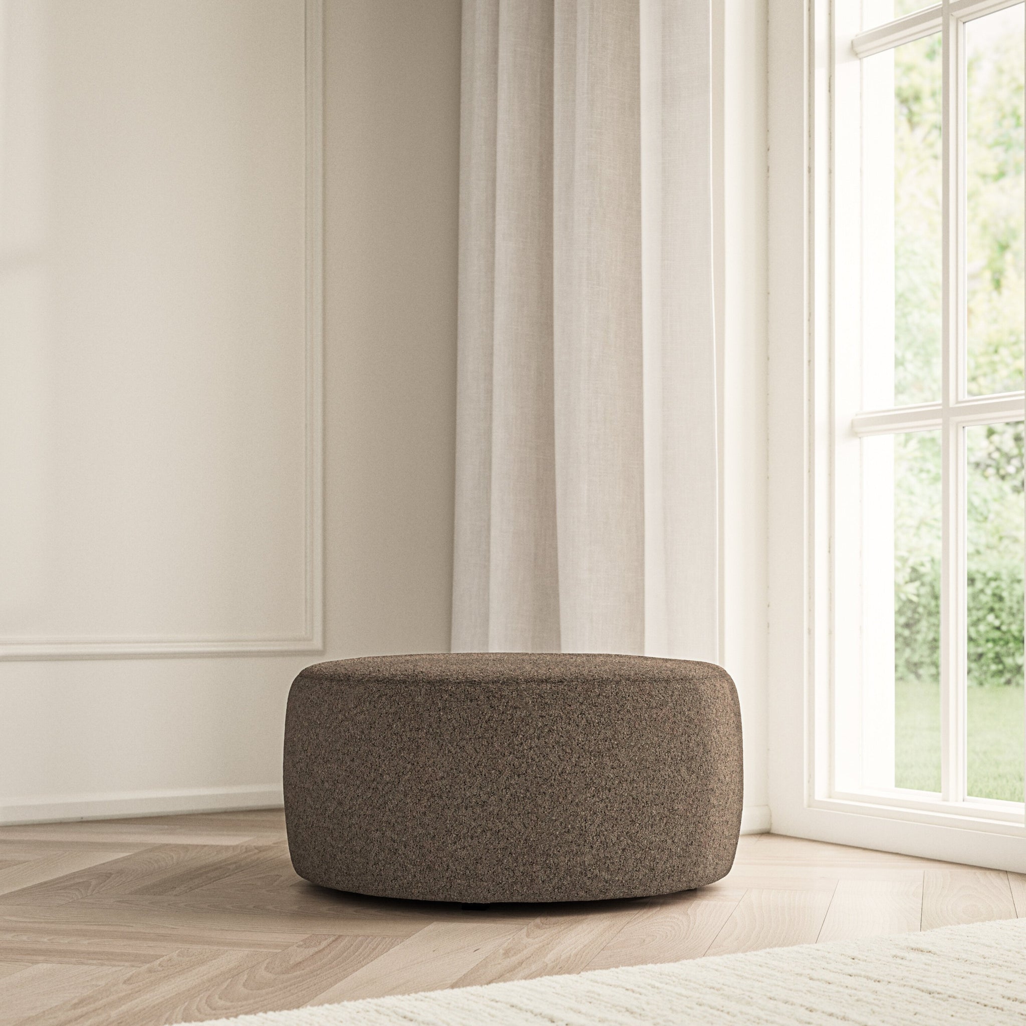 Luna Footstool - Soft Teddy