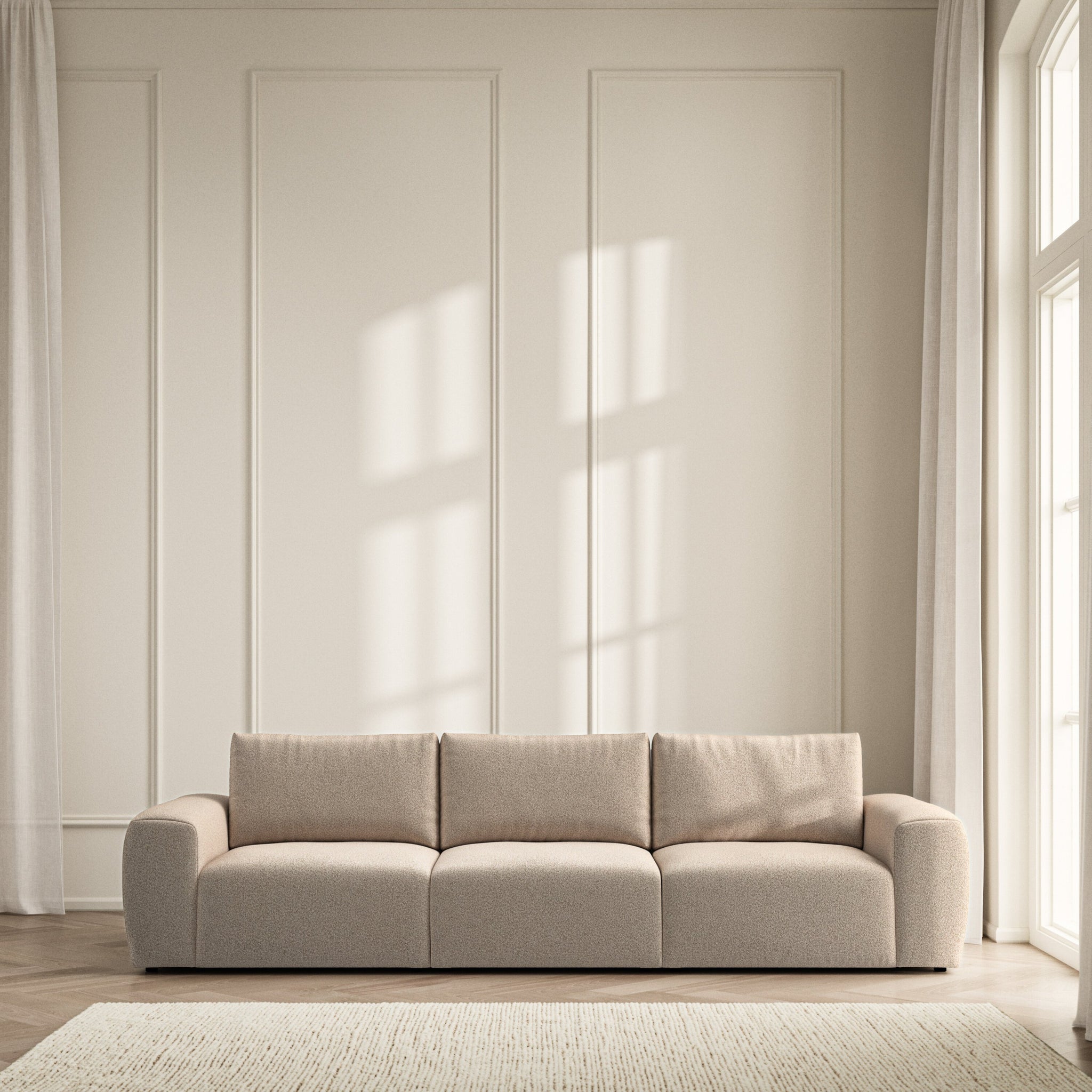 Luna Large Sofa - Bouclé