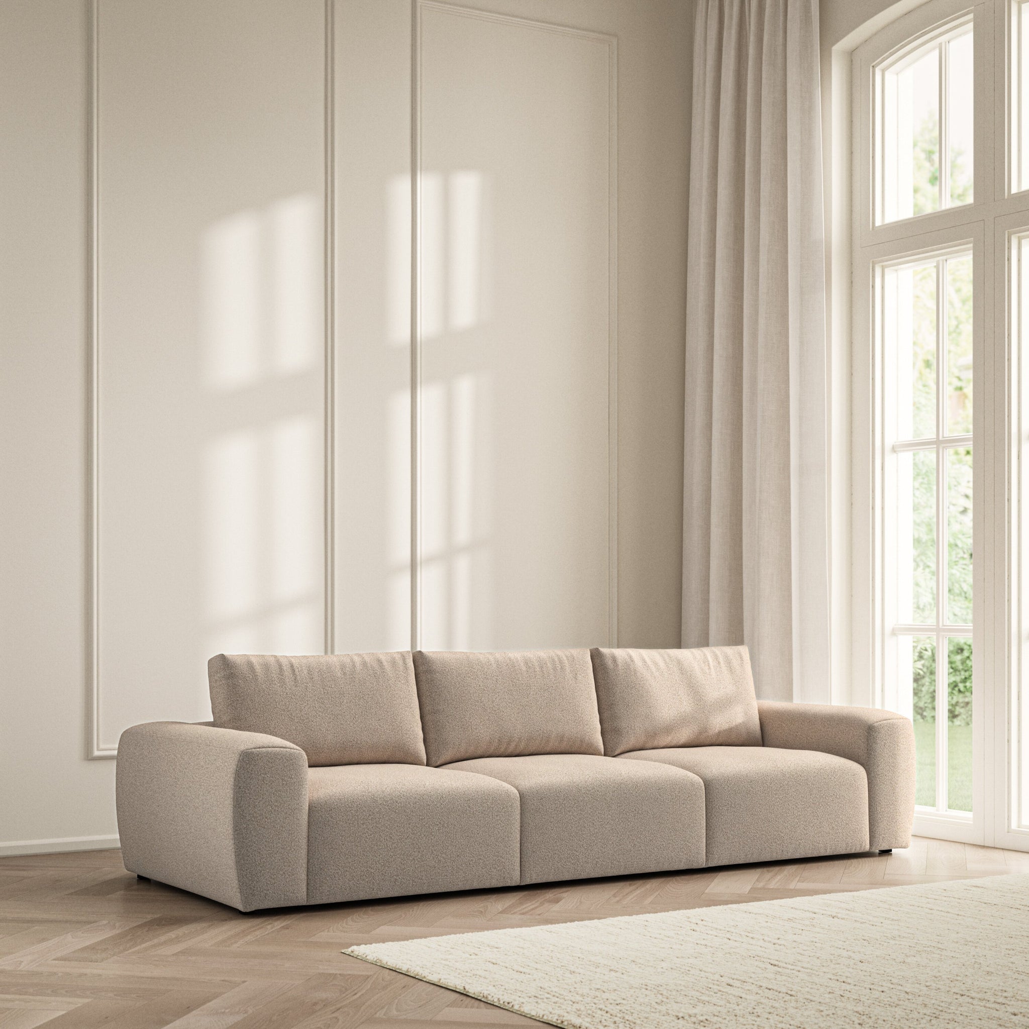 Luna Large Sofa - Bouclé