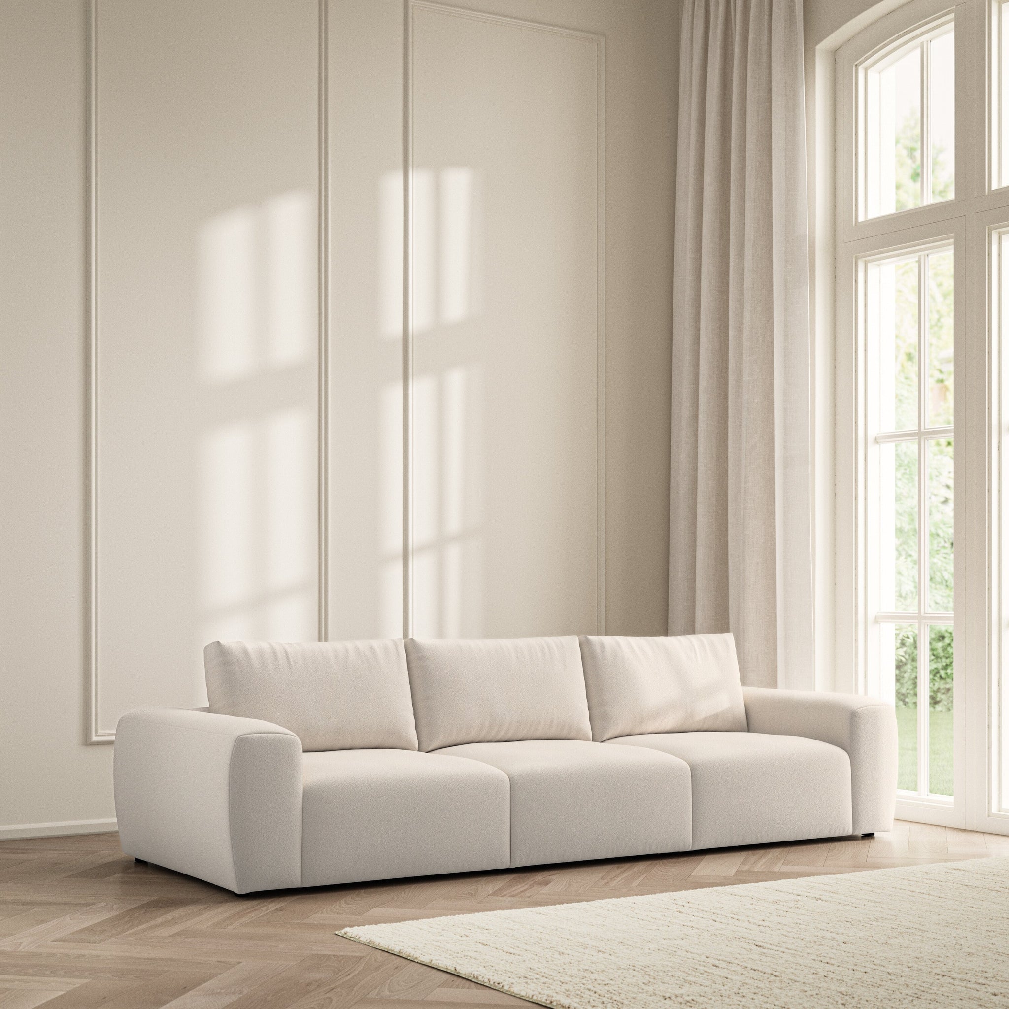 Luna Large Sofa - Bouclé