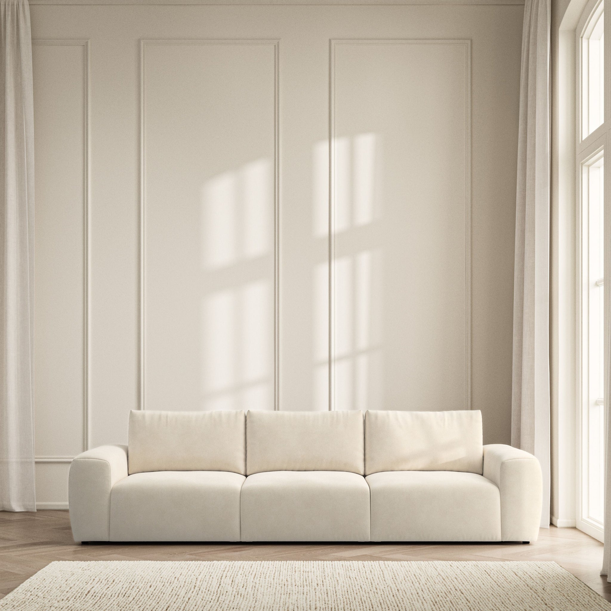 Luna Large Sofa - Soft Bouclé