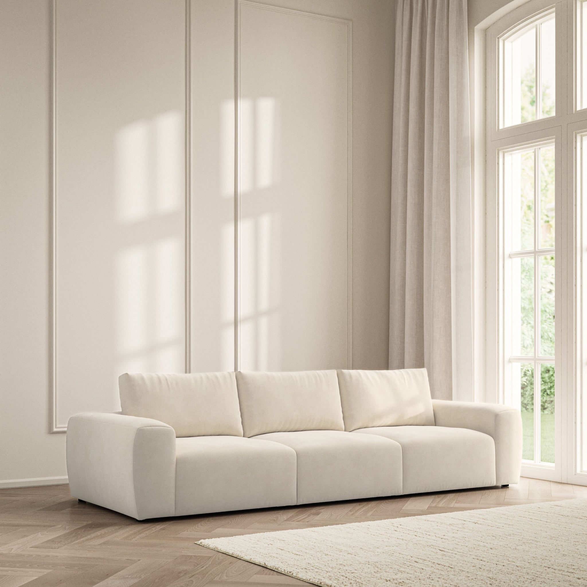 Luna Large Sofa - Soft Bouclé