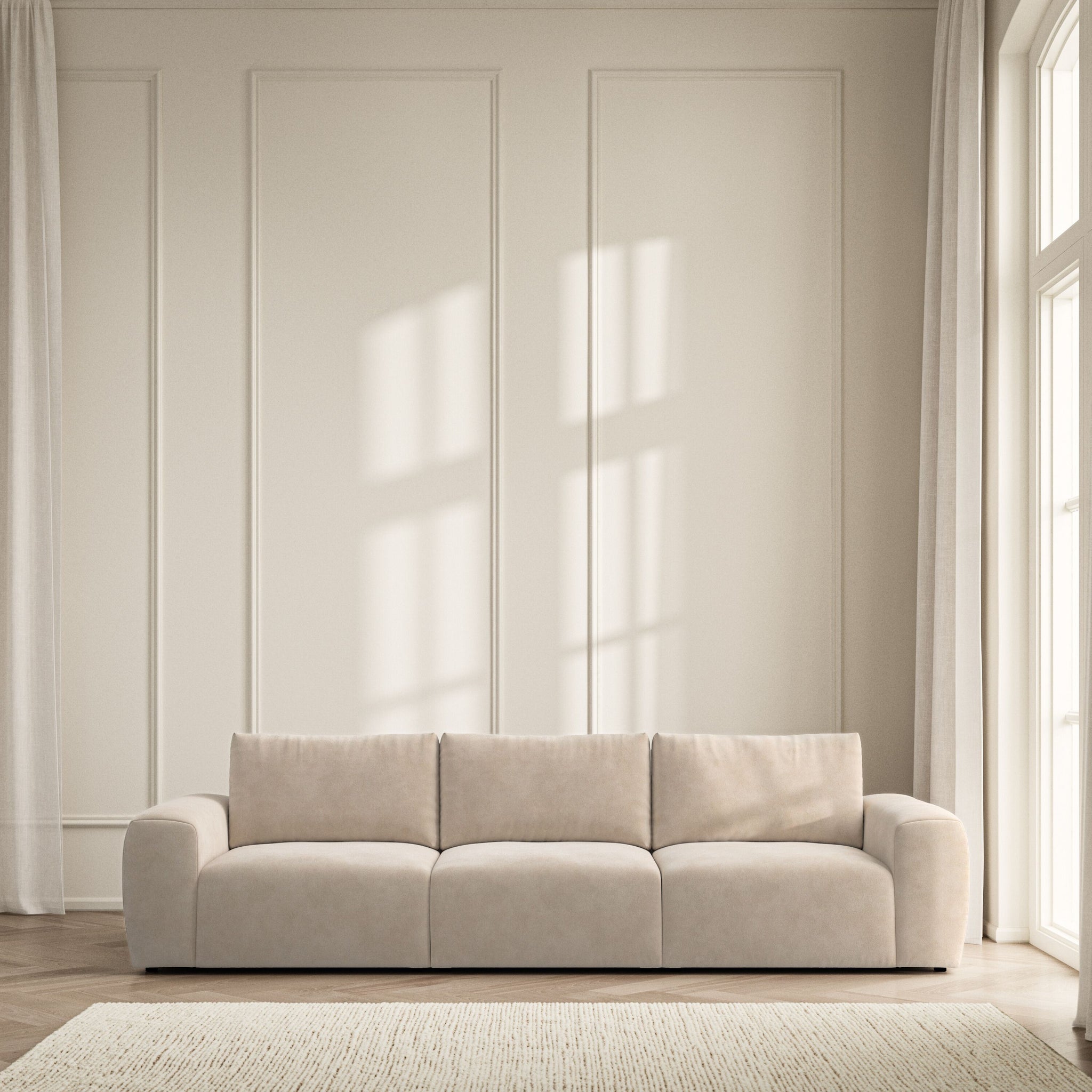 Luna Large Sofa - Soft Bouclé