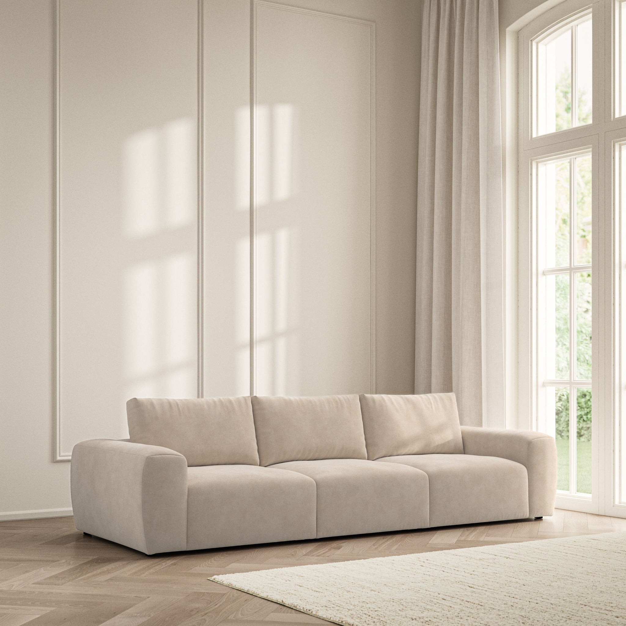 Luna Large Sofa - Soft Bouclé