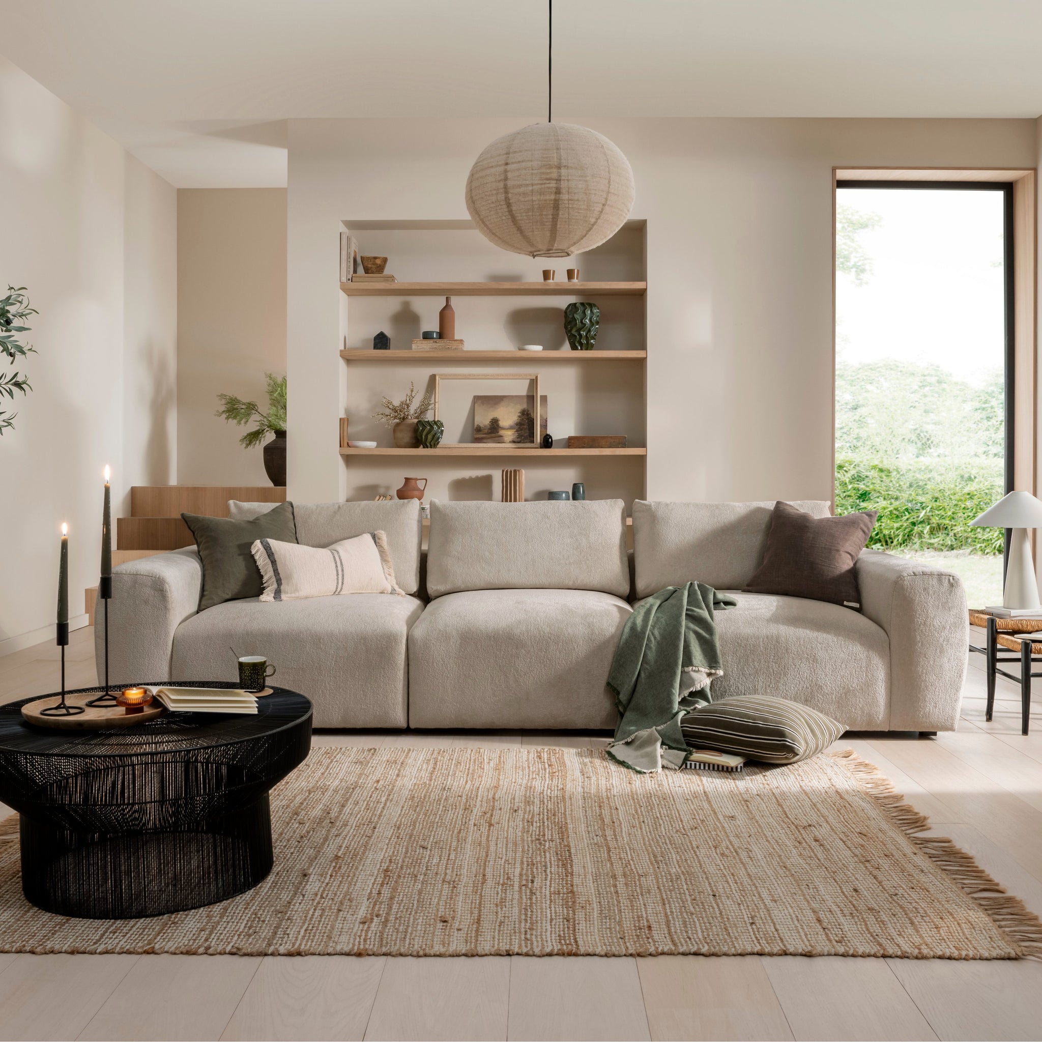 Luna Large Sofa - Soft Bouclé