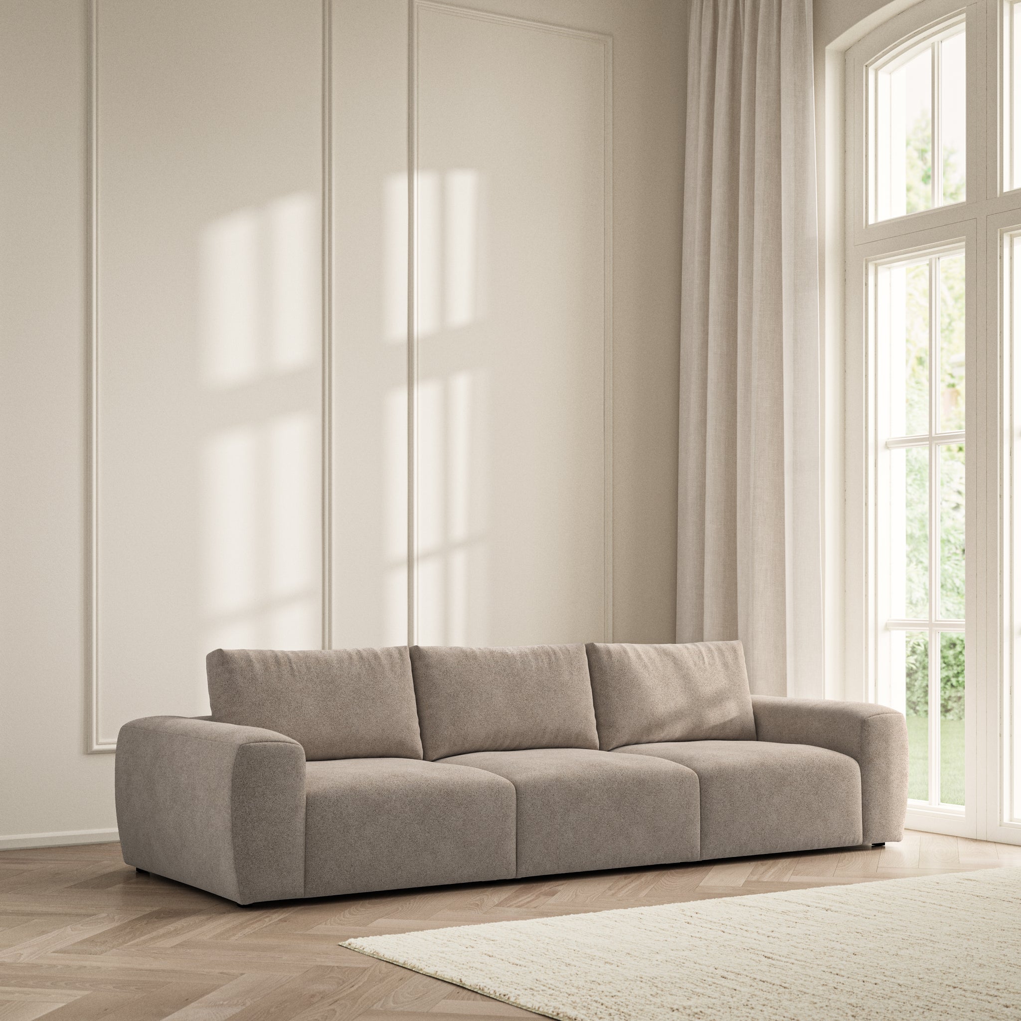 Luna Large Sofa - Soft Bouclé