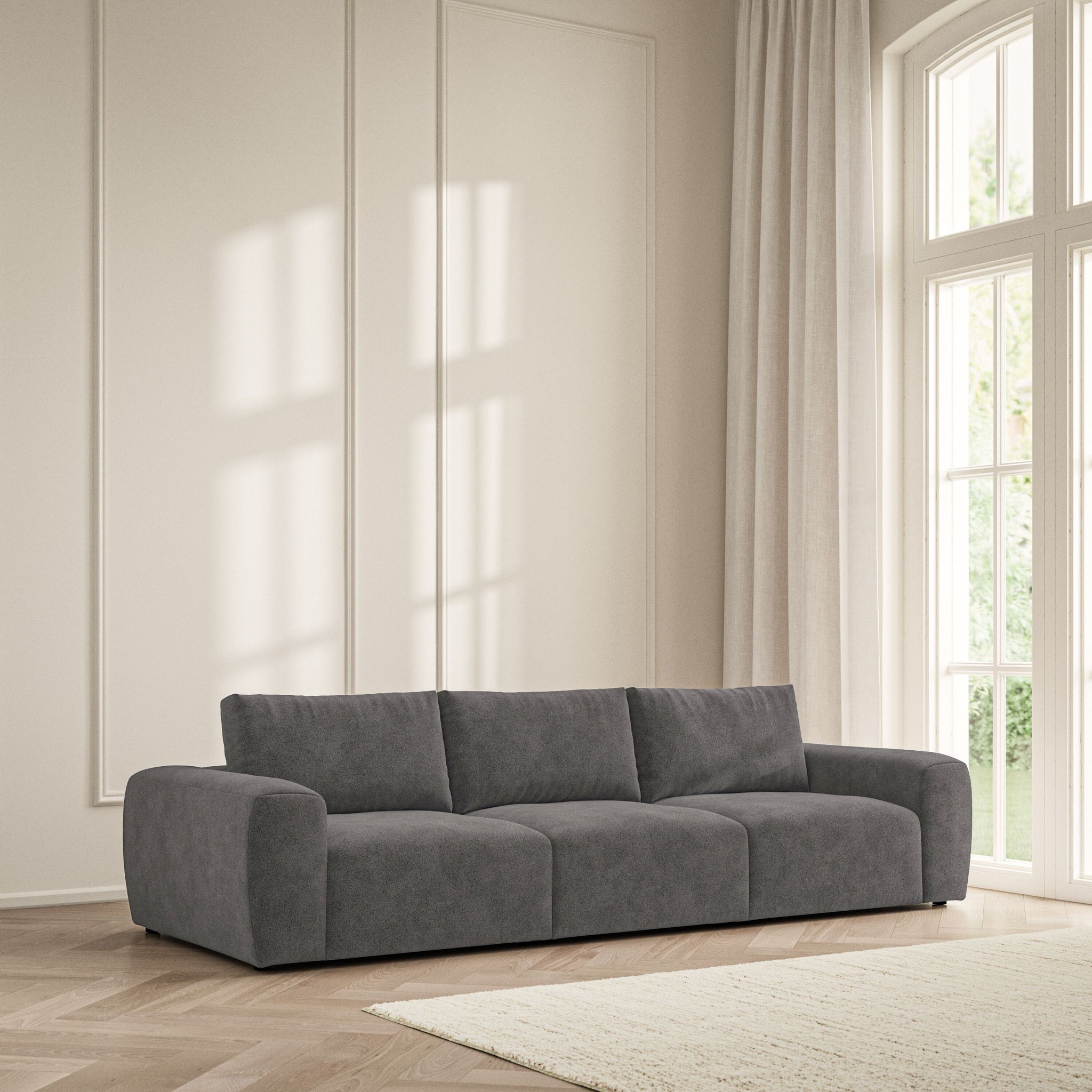 Luna Large Sofa - Soft Bouclé