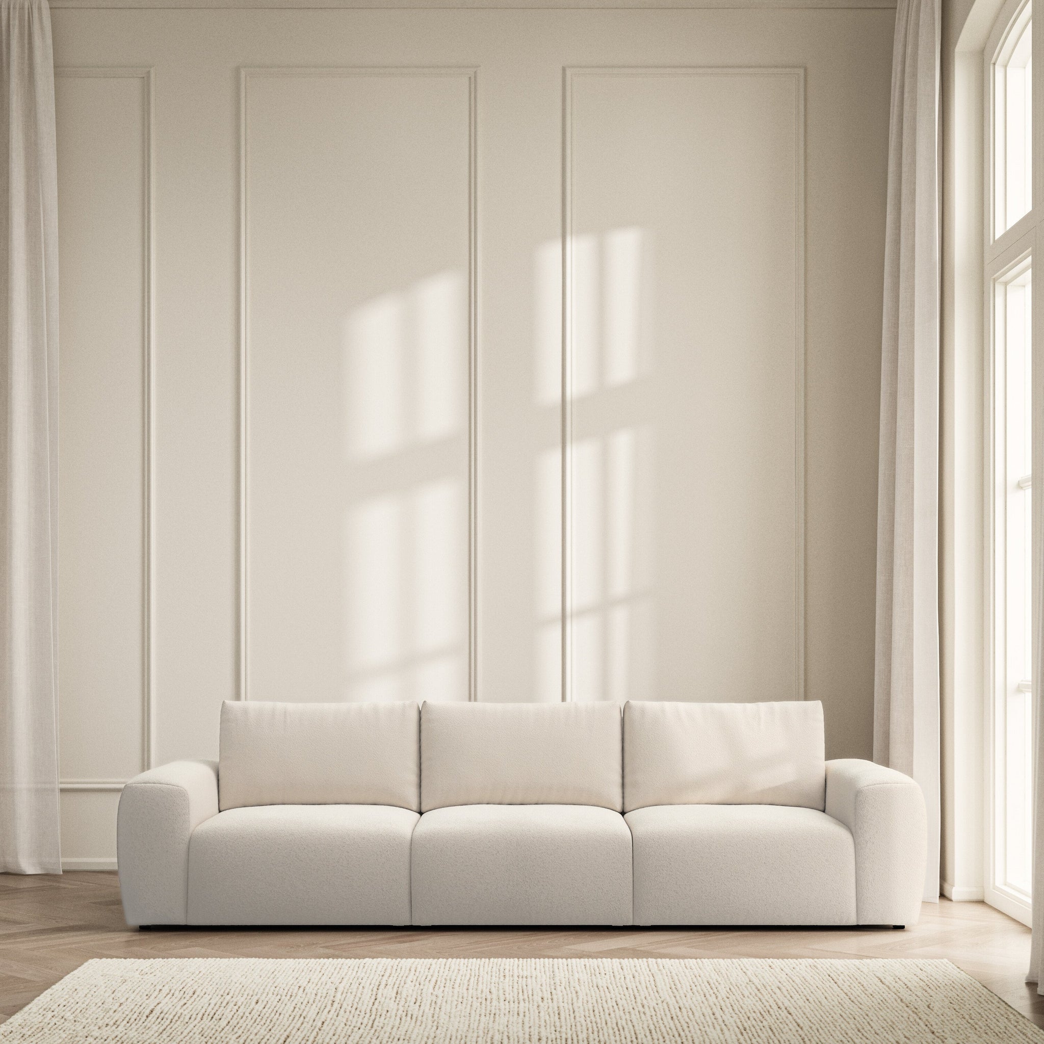 Luna Large Sofa - Soft Teddy