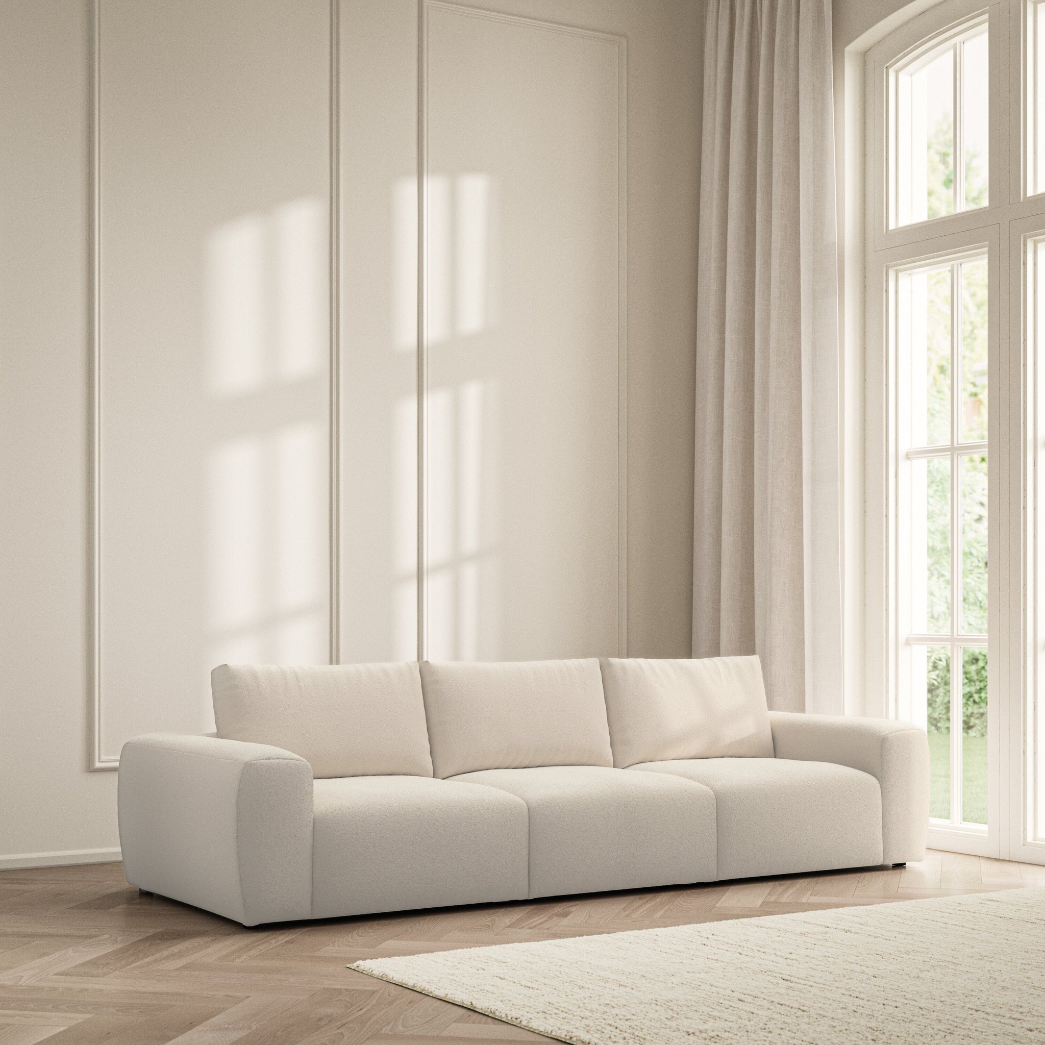 Luna Large Sofa - Soft Teddy