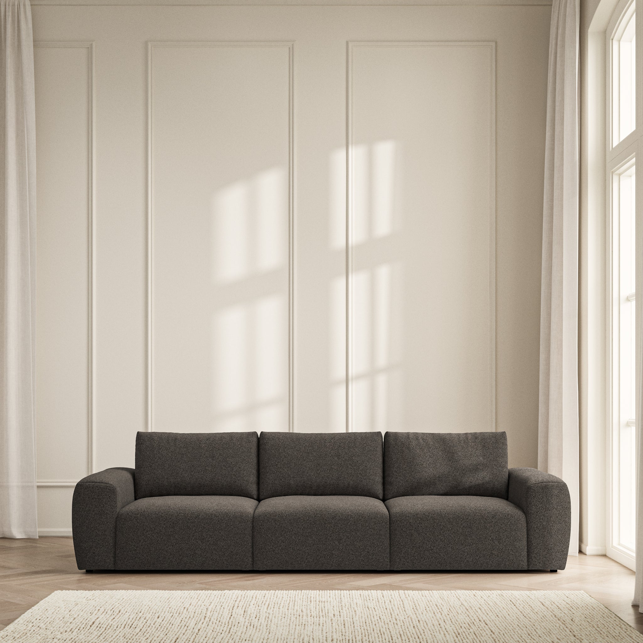 Luna Large Sofa - Soft Teddy