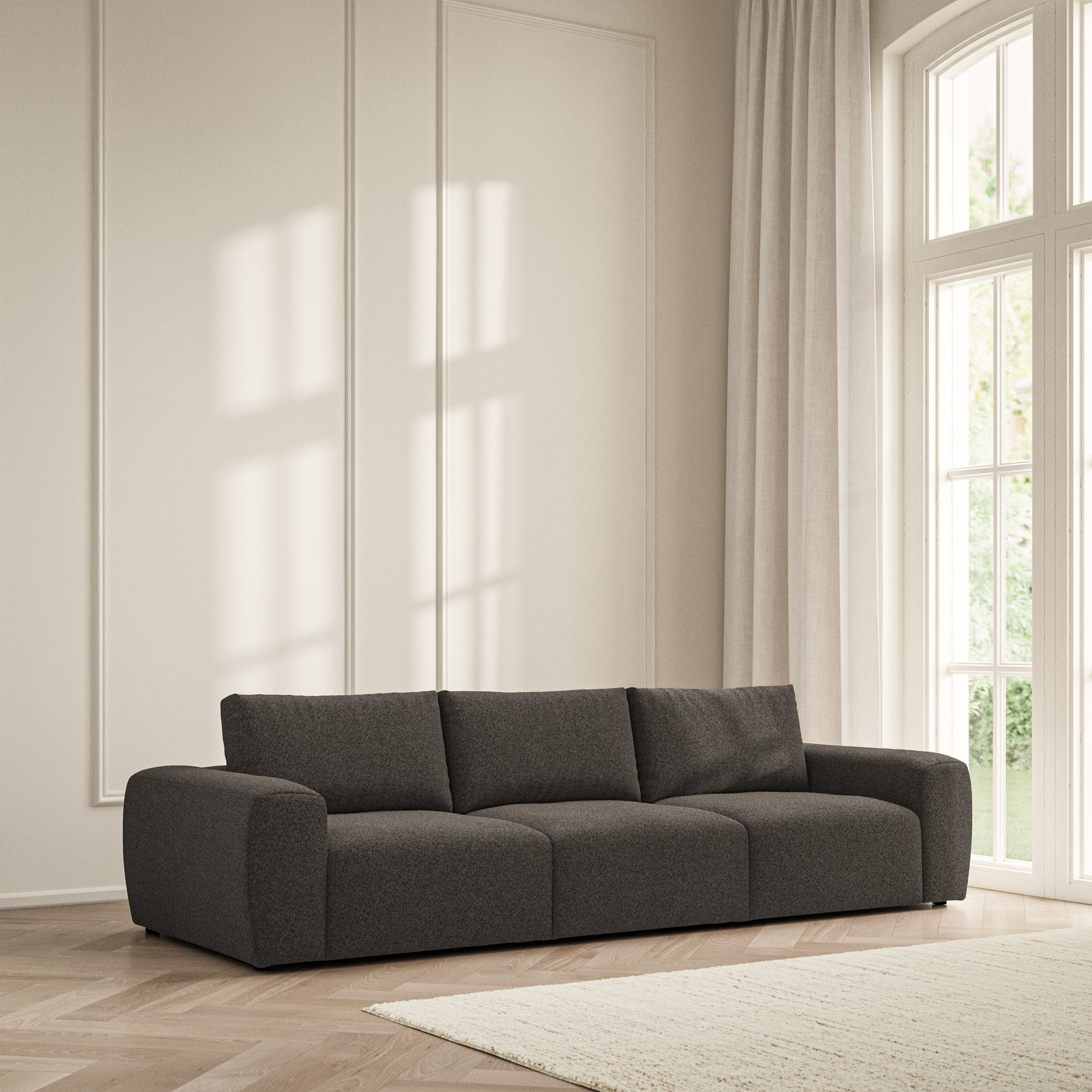 Luna Large Sofa - Soft Teddy