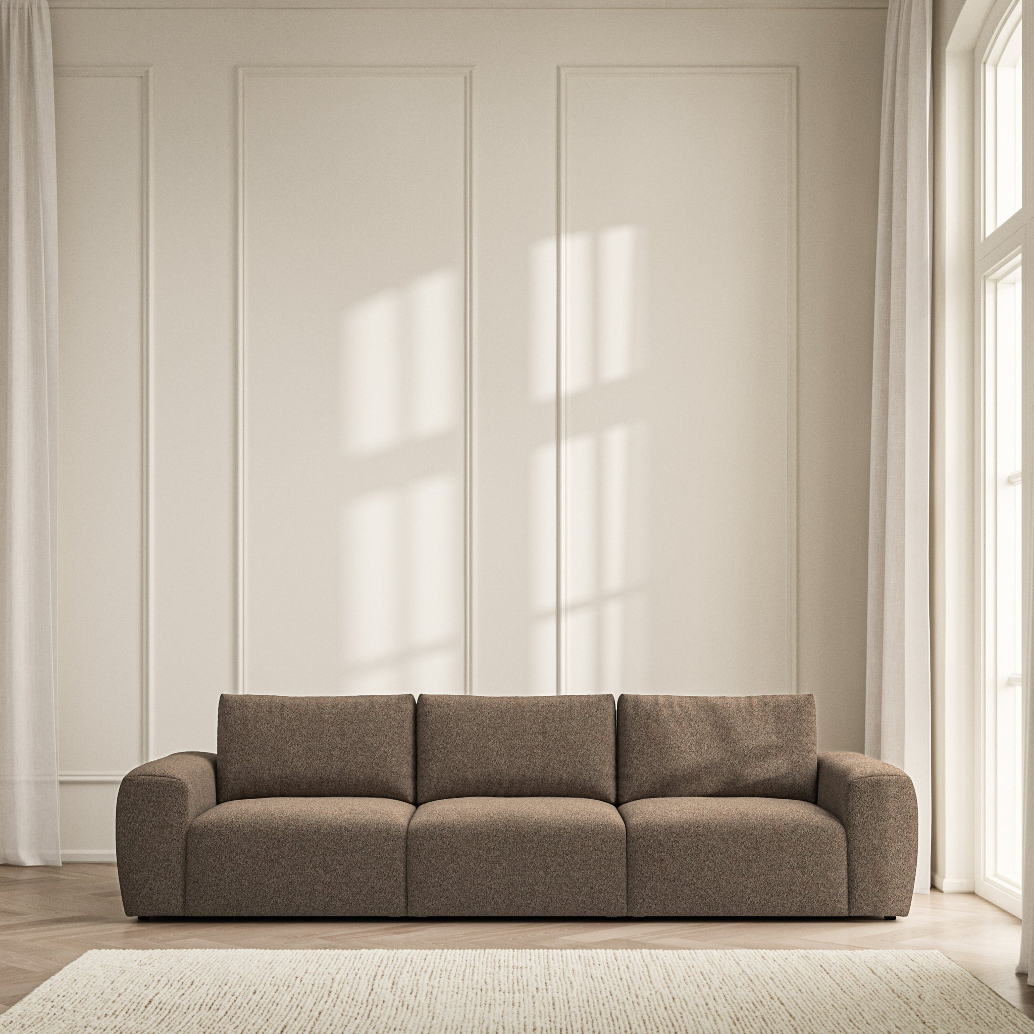 Luna Large Sofa - Soft Teddy