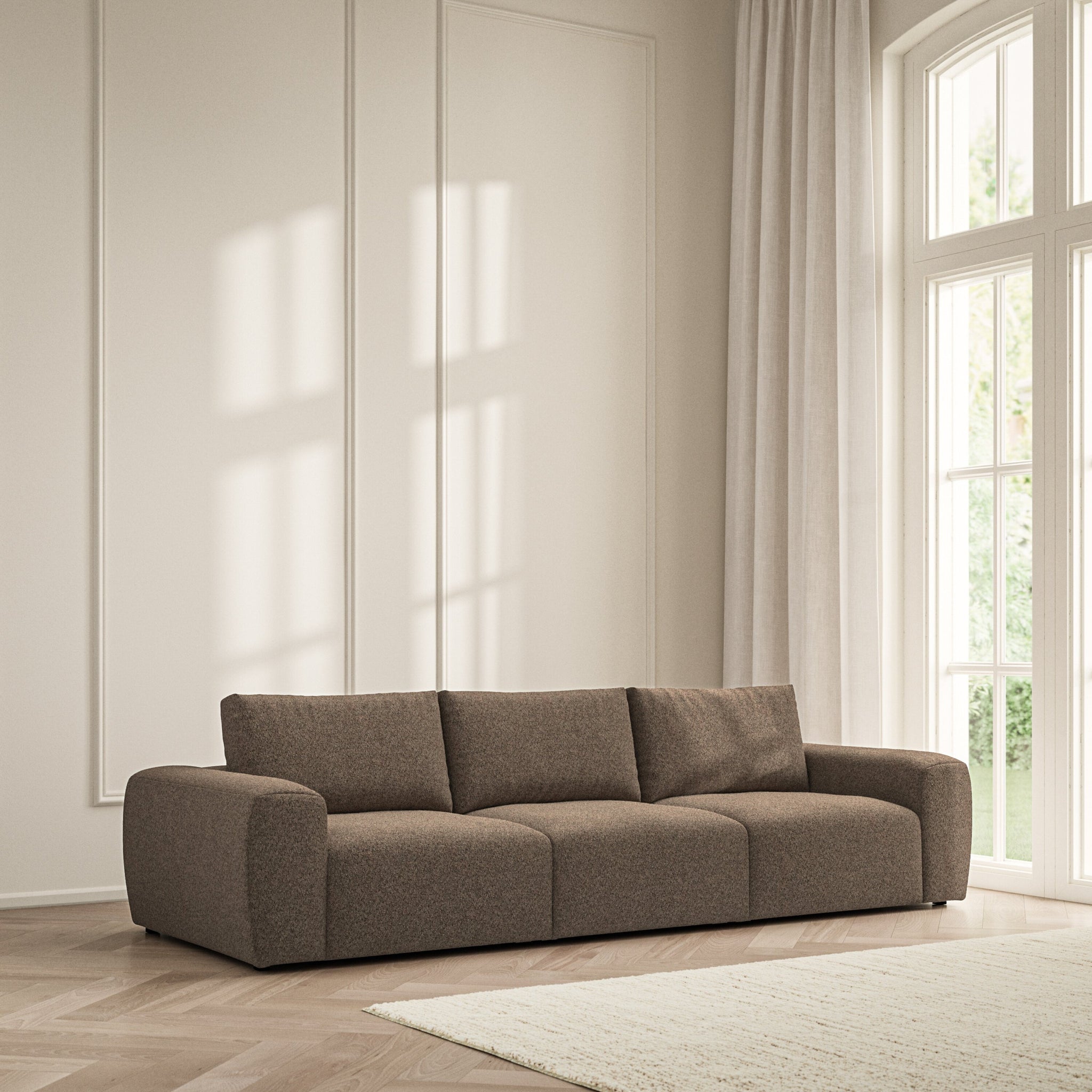 Luna Large Sofa - Soft Teddy
