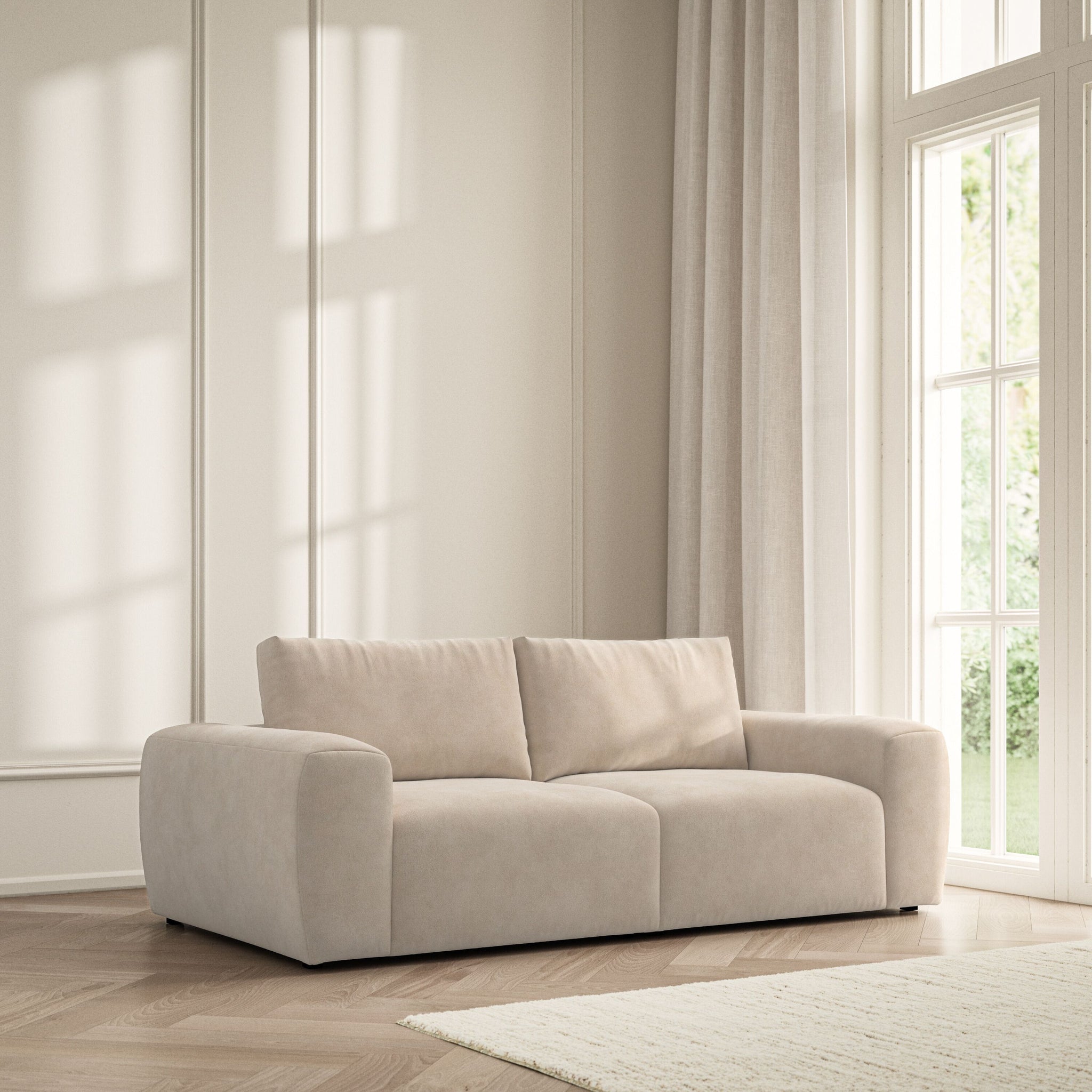 Luna Medium Sofa - Soft Bouclé
