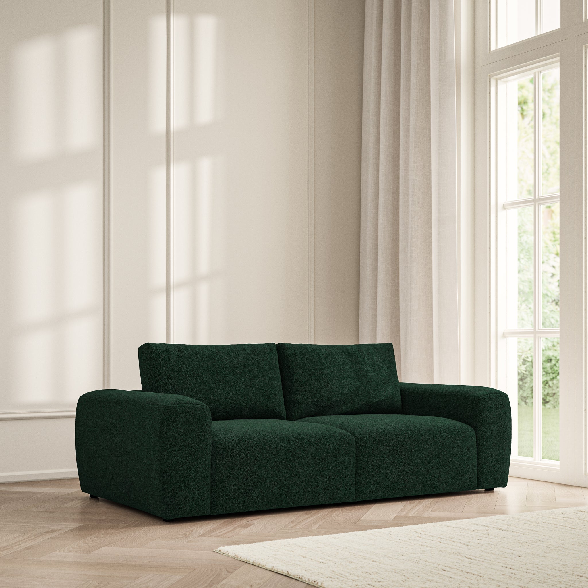 Luna Medium Sofa - Soft Teddy