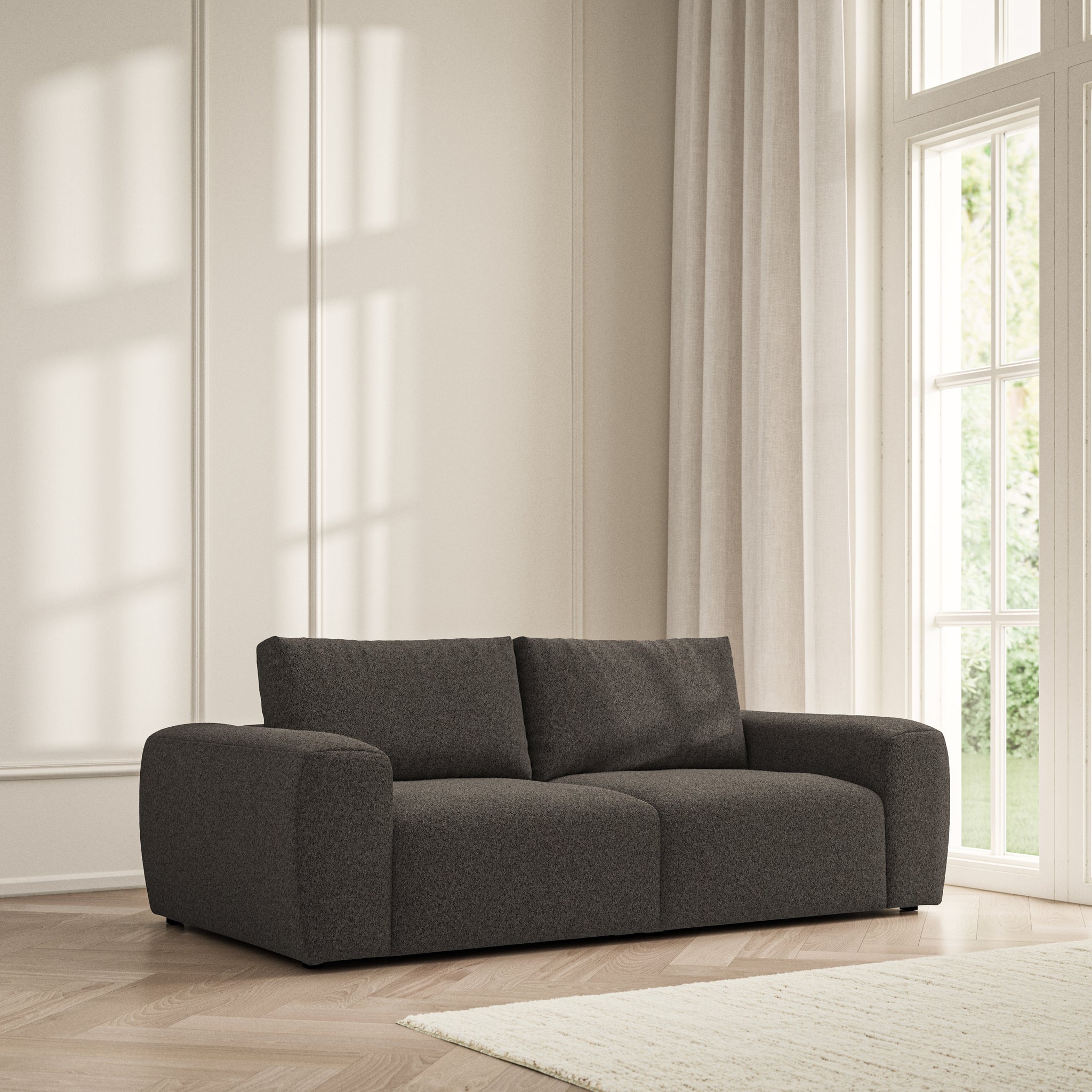 Luna Medium Sofa - Soft Teddy