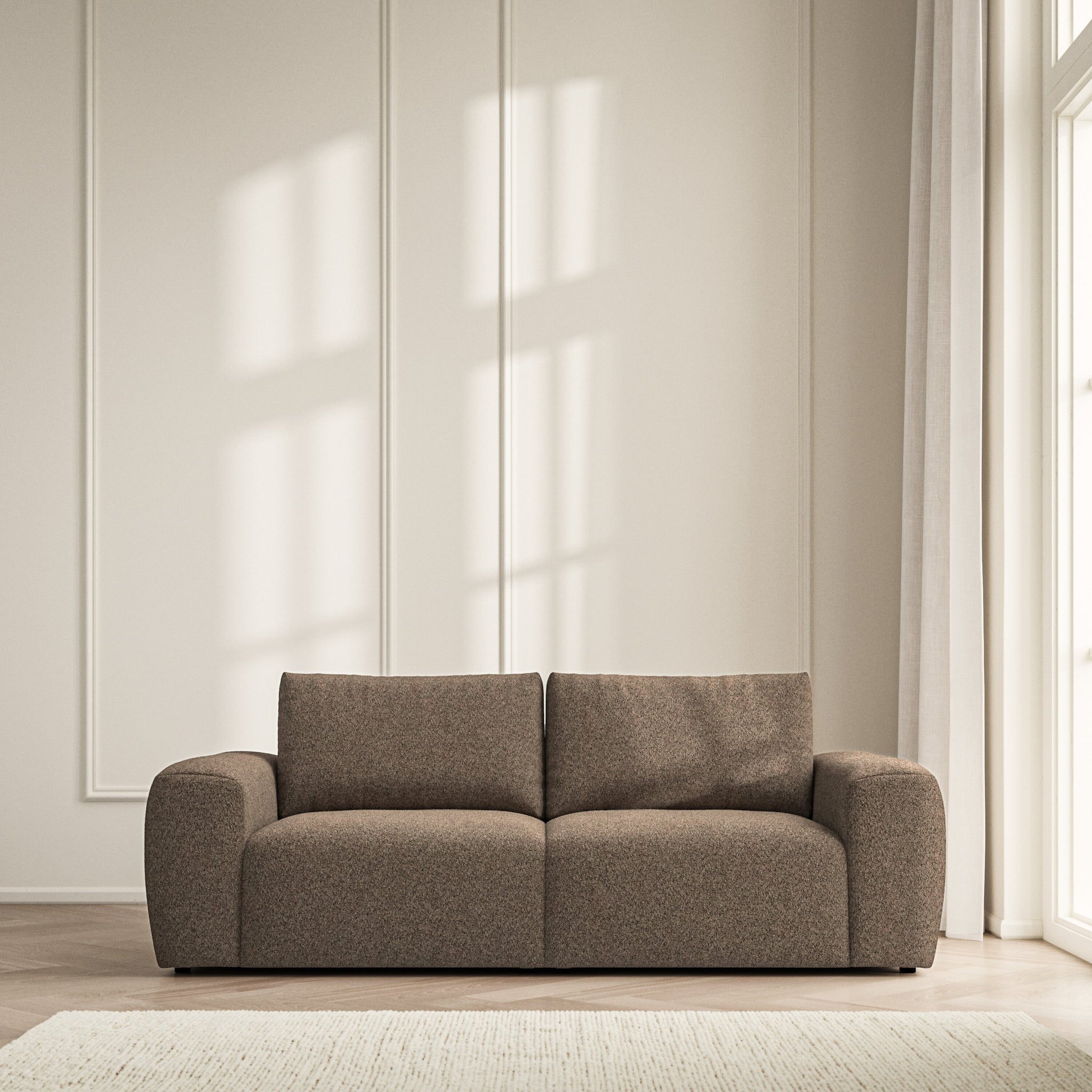 Luna Medium Sofa - Soft Teddy