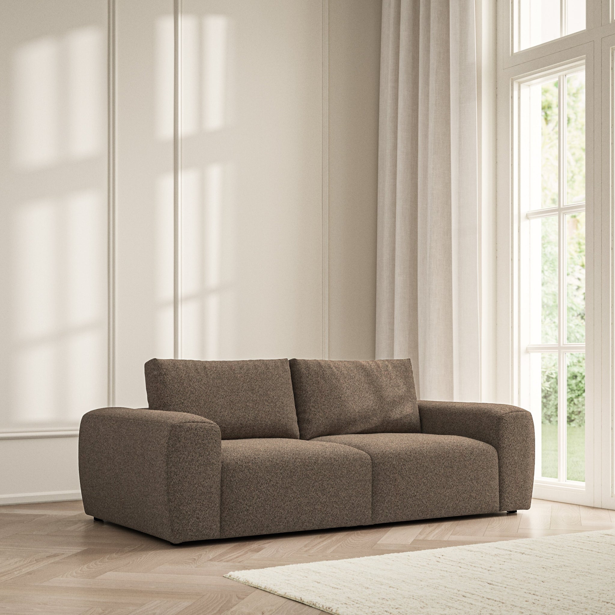 Luna Medium Sofa - Soft Teddy