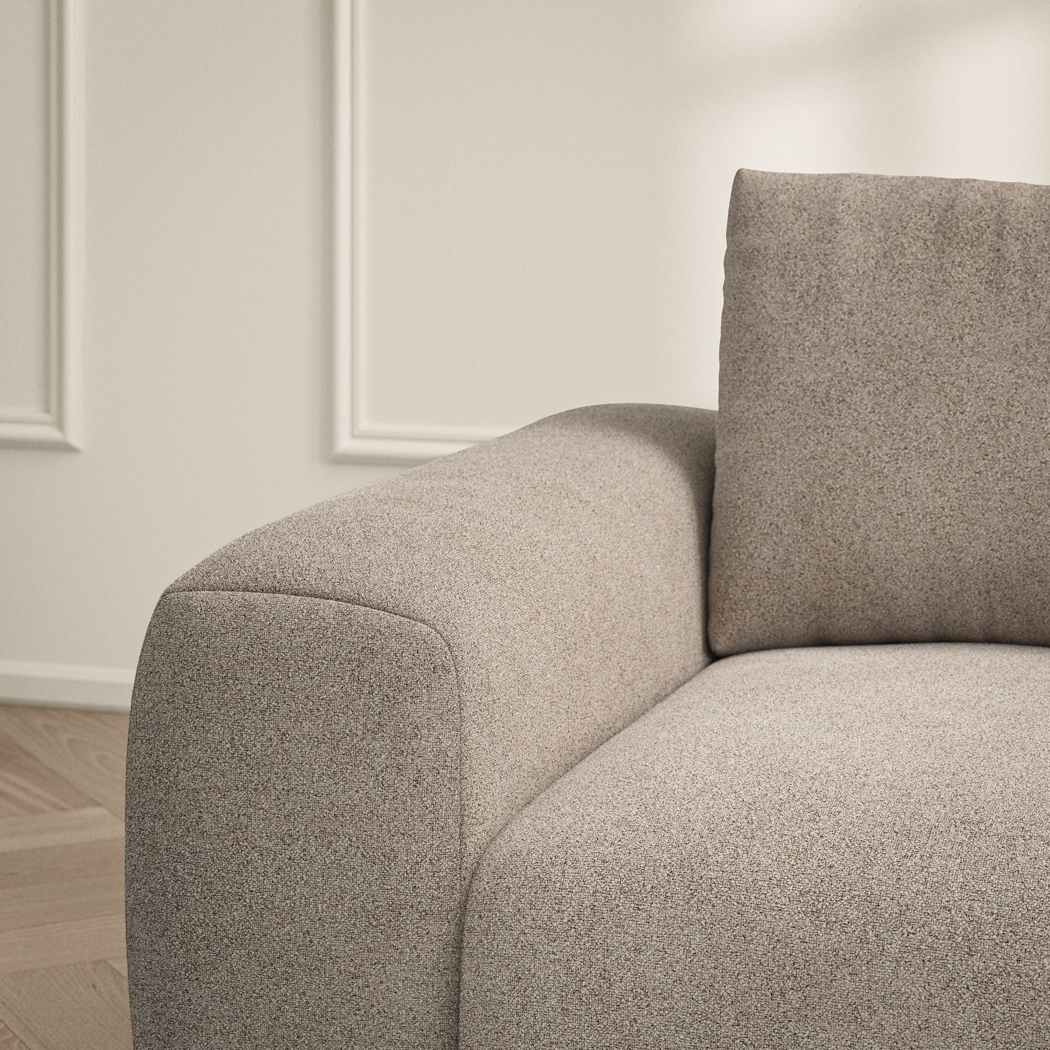 Luna U-Shape Closed End - Soft Bouclé