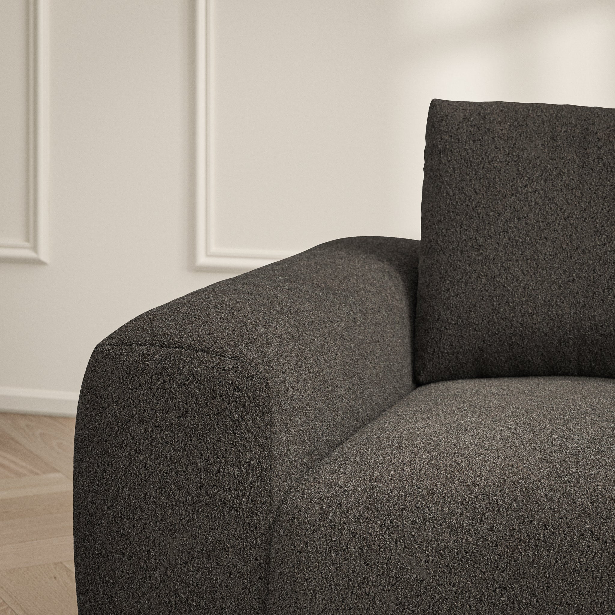 Luna Medium Sofa - Soft Teddy