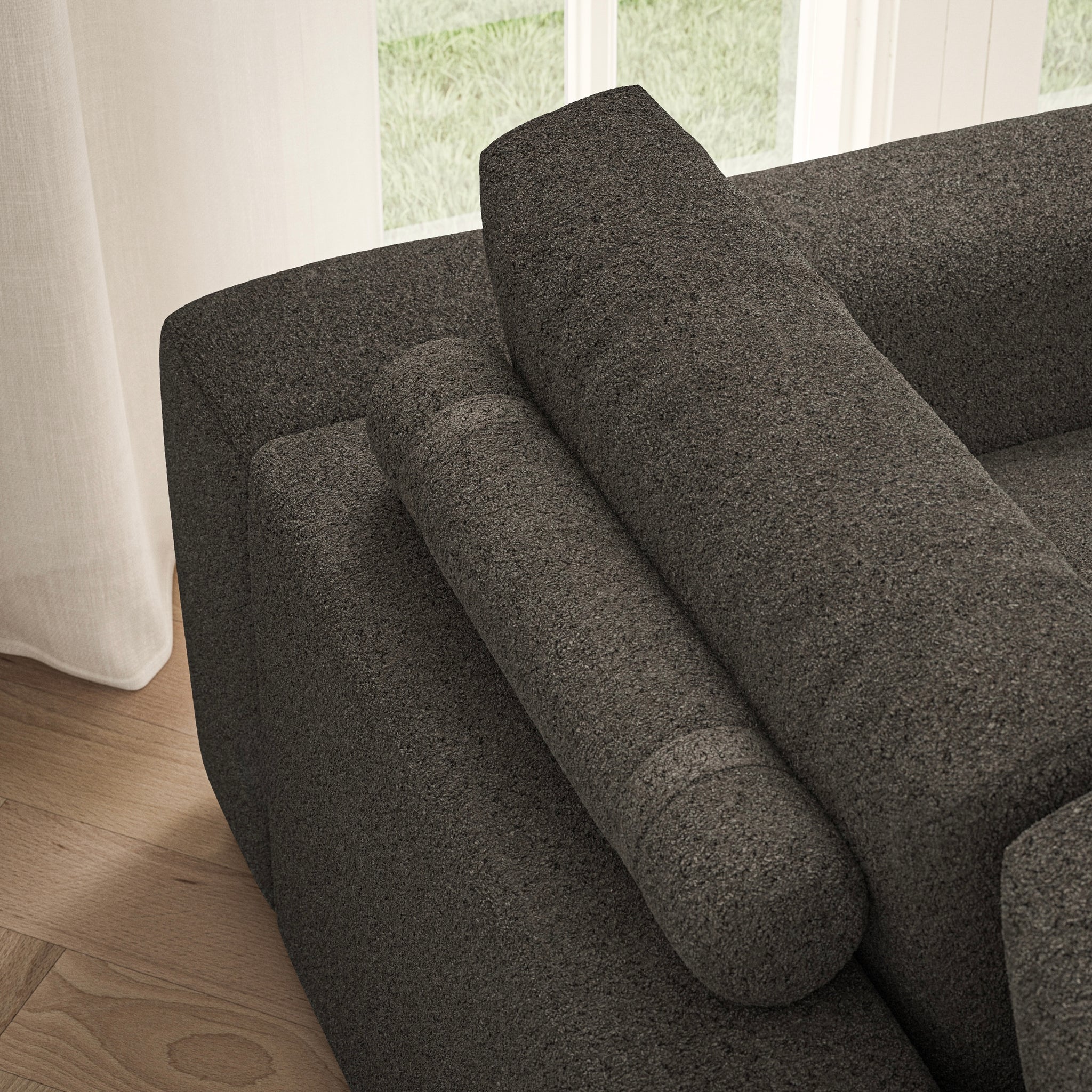 Luna Medium Sofa - Soft Teddy
