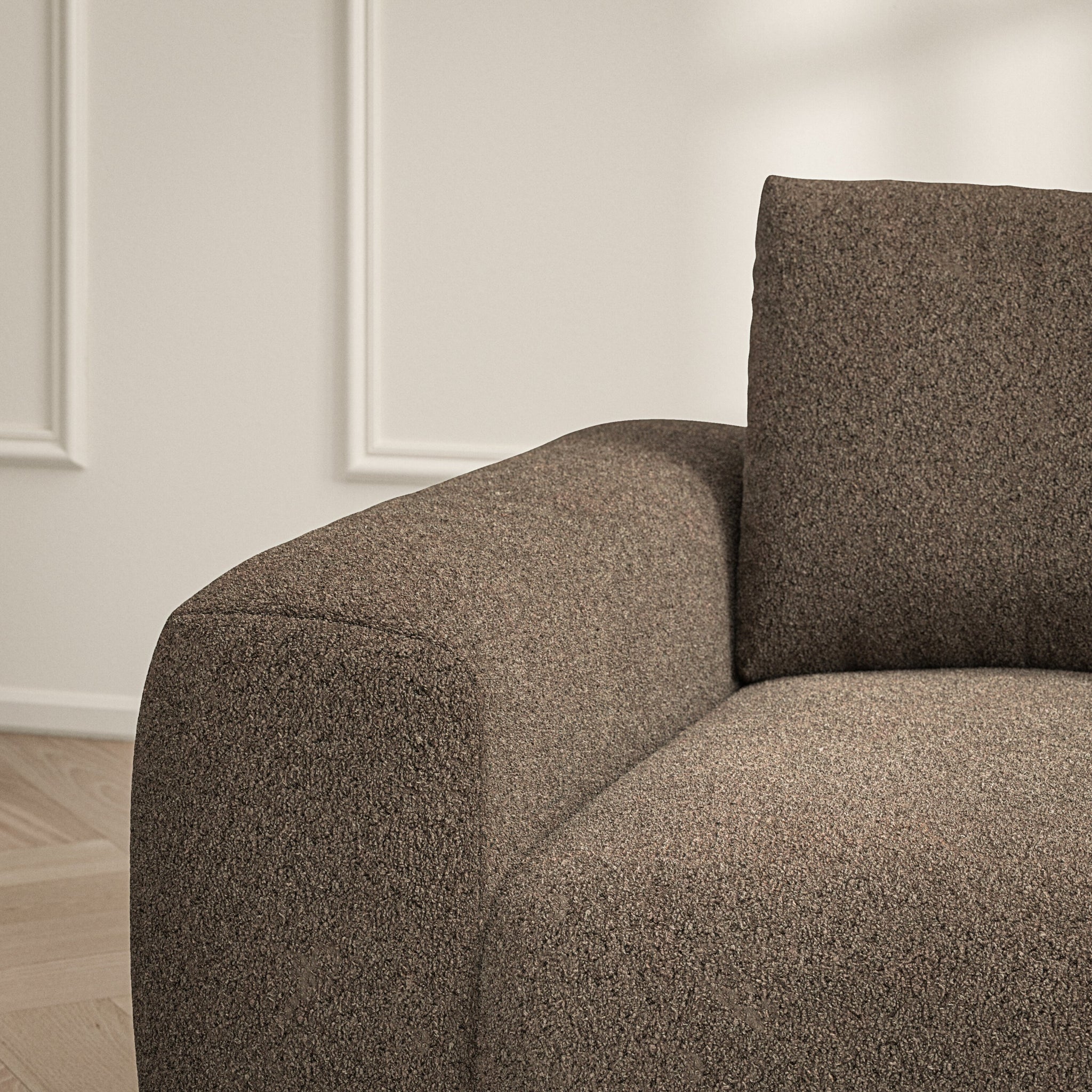 Luna Medium Sofa - Soft Teddy