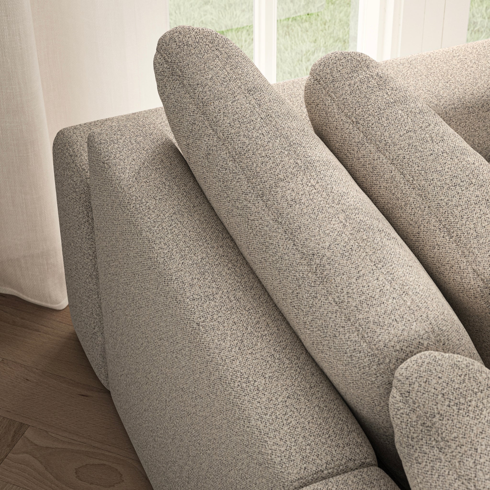 Lusso U-Shape Footstool End - Bouclé