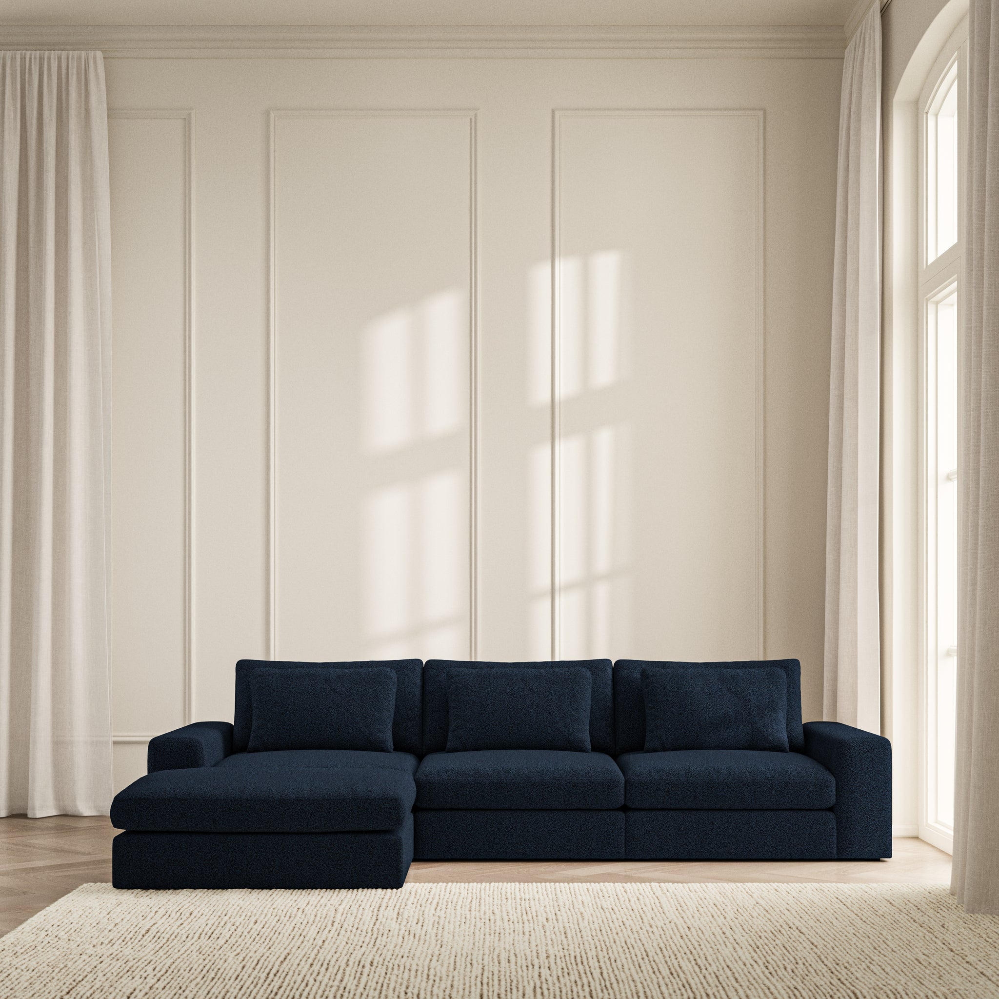 Lusso Chaise Sofa - Bouclé