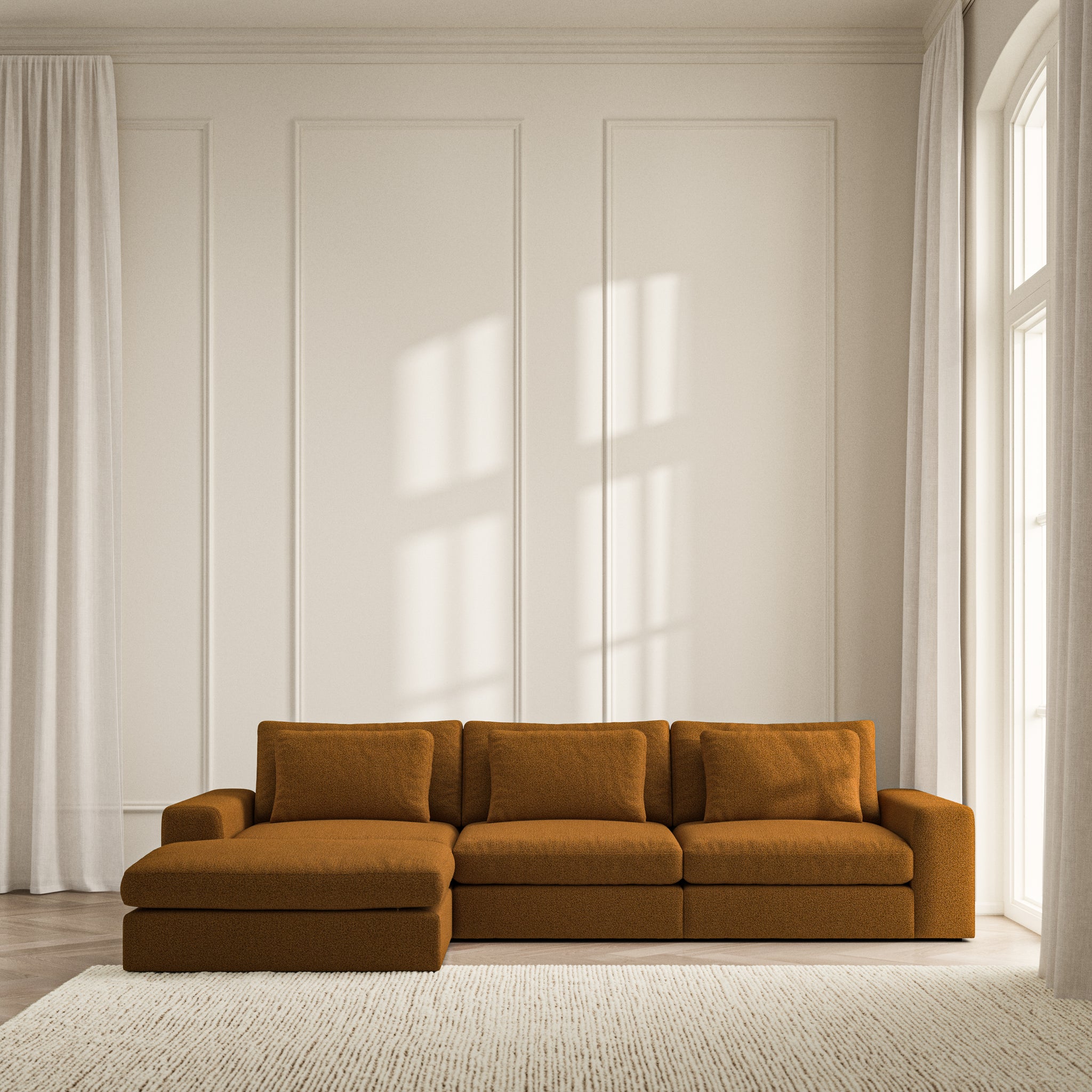 Lusso Chaise Sofa - Bouclé