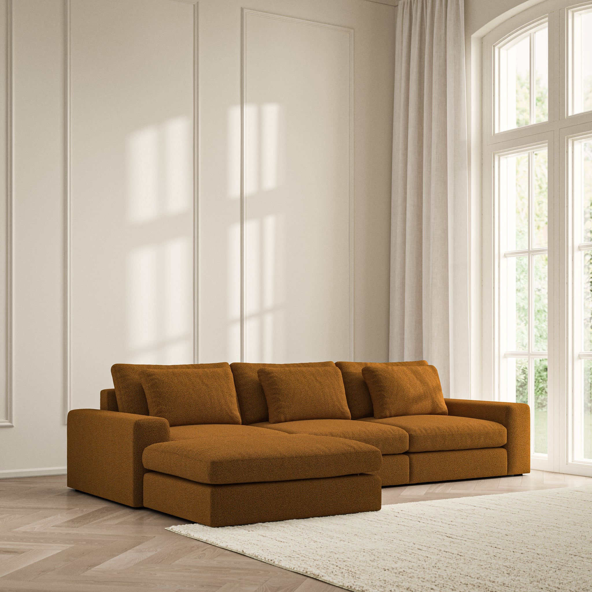 Lusso Chaise Sofa - Bouclé