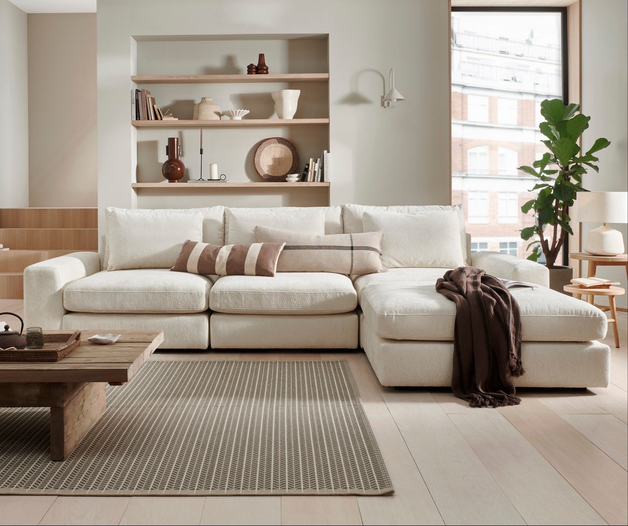 Lusso Chaise Sofa - Bouclé