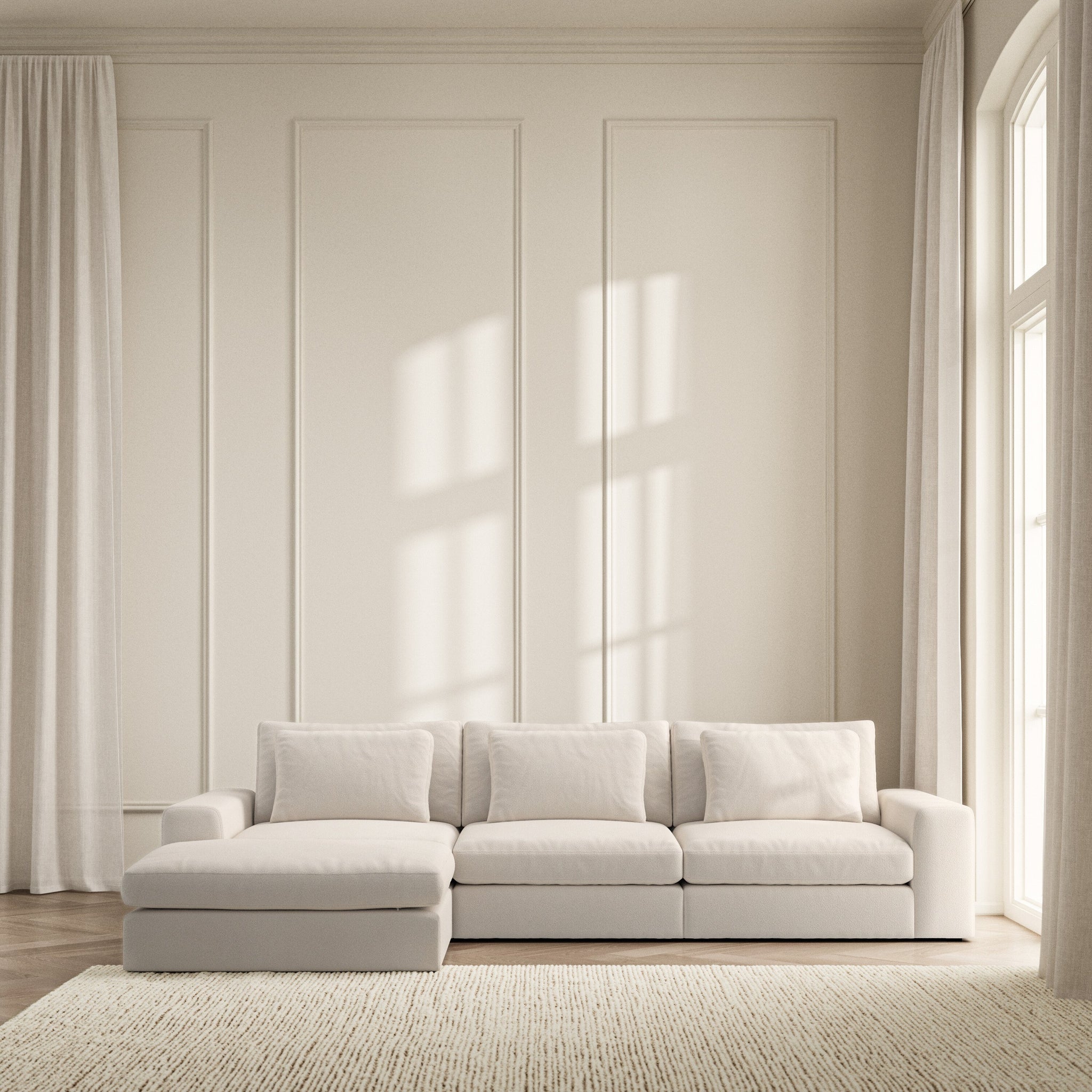 Lusso Chaise Sofa - Bouclé