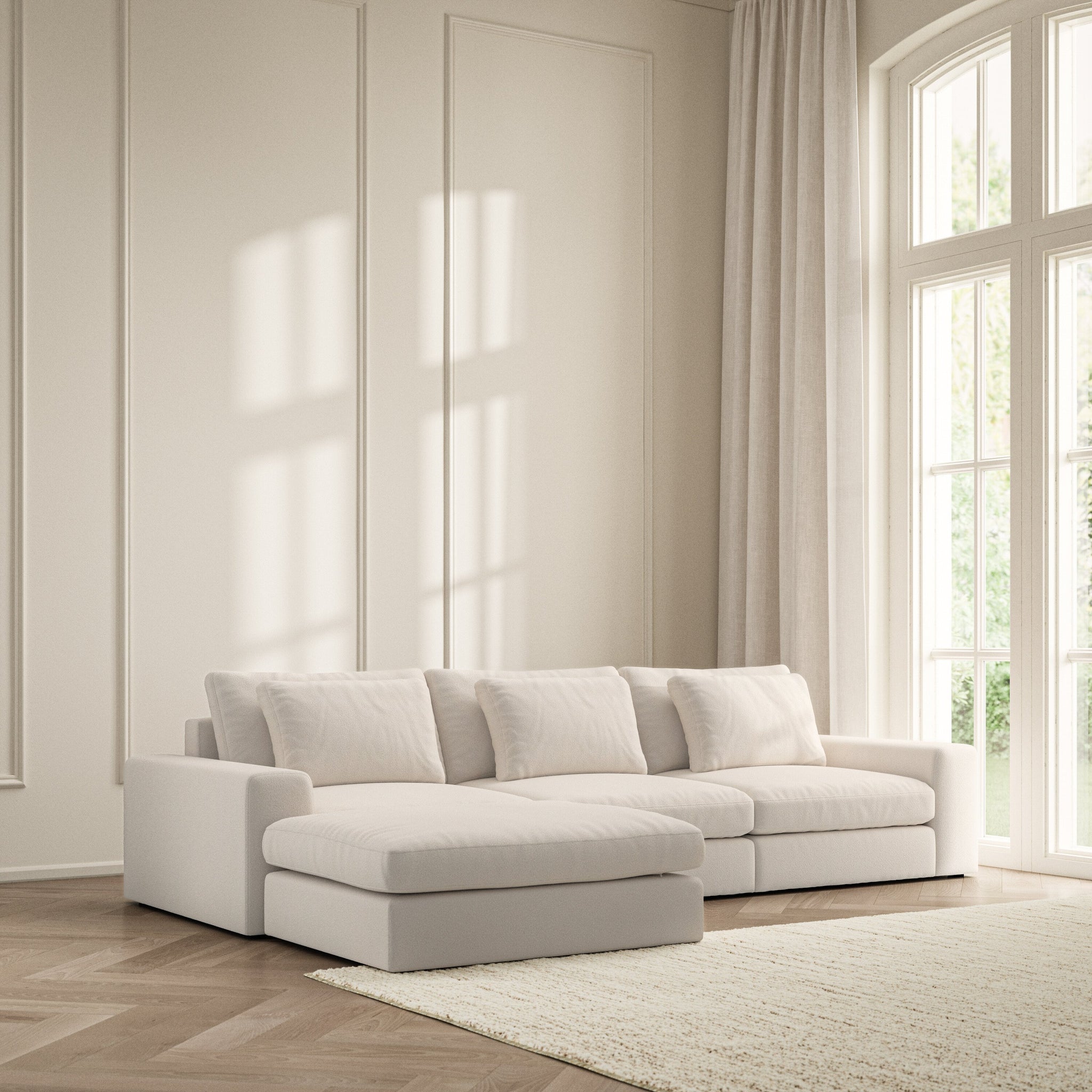 Lusso Chaise Sofa - Bouclé